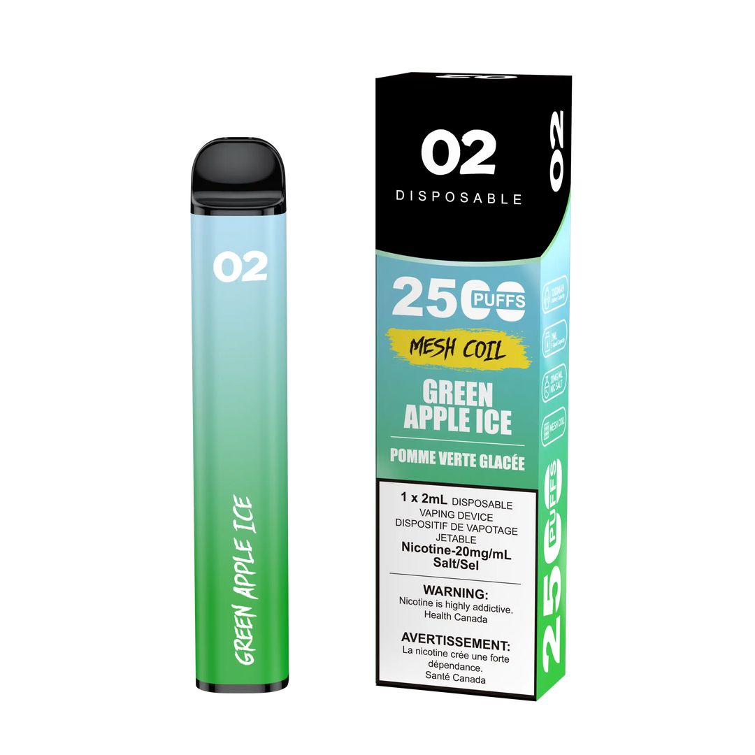 Green Apple Ice O2 - Disposable 2.5K
