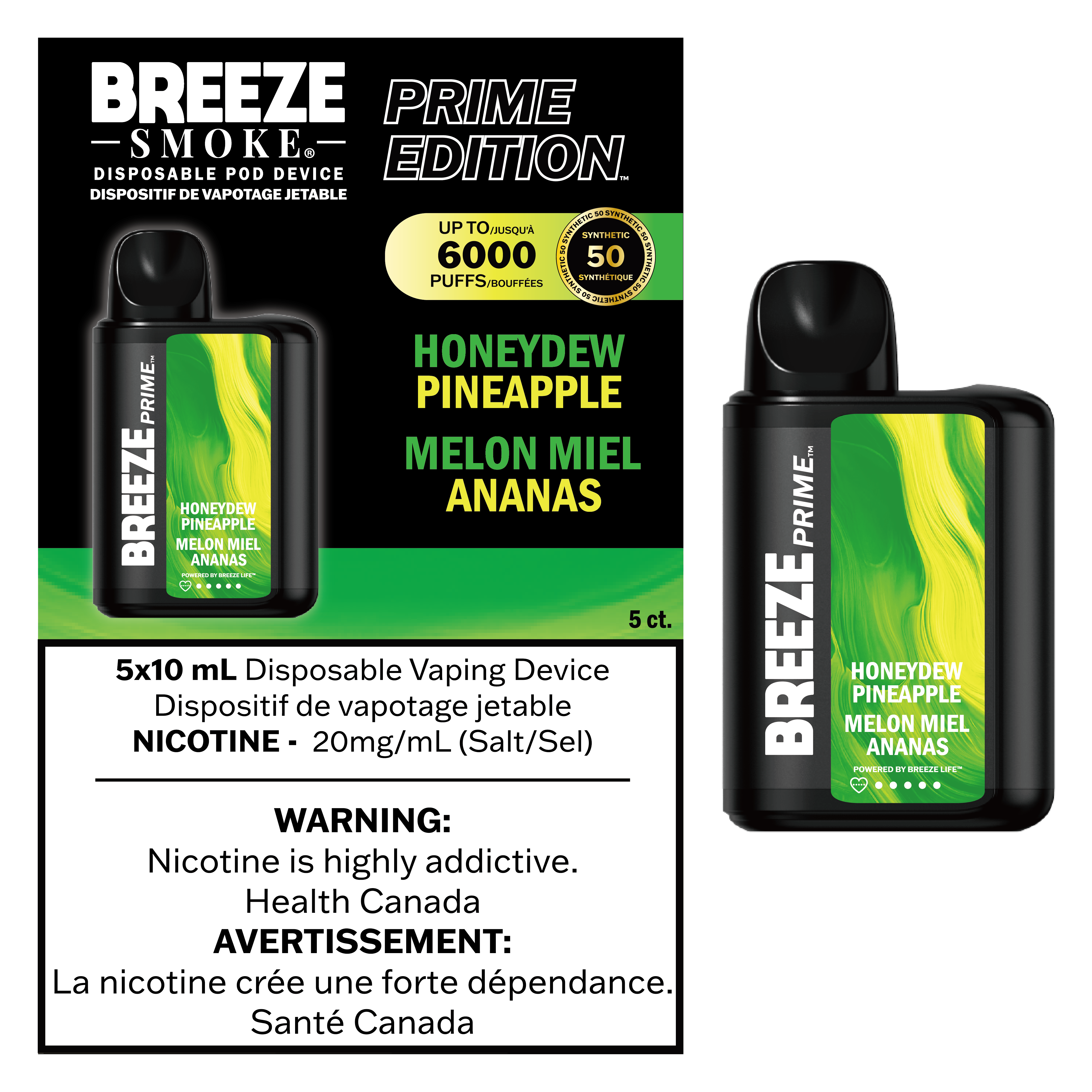 Breeze Prime - Disposable E-Cig (6000 Puffs) (PROVINCIAL)