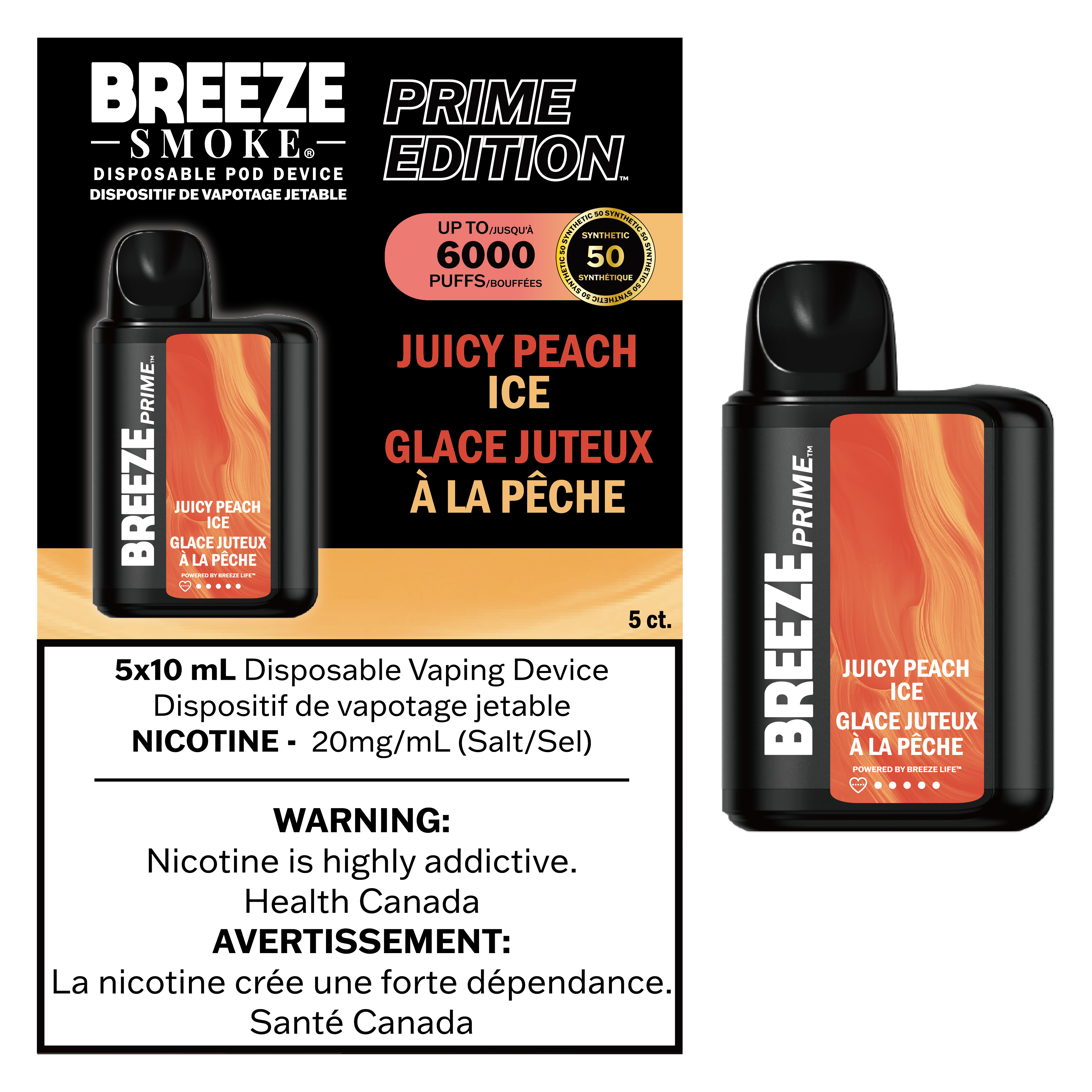 Breeze Prime - Disposable E-Cig (6000 Puffs) (PROVINCIAL)