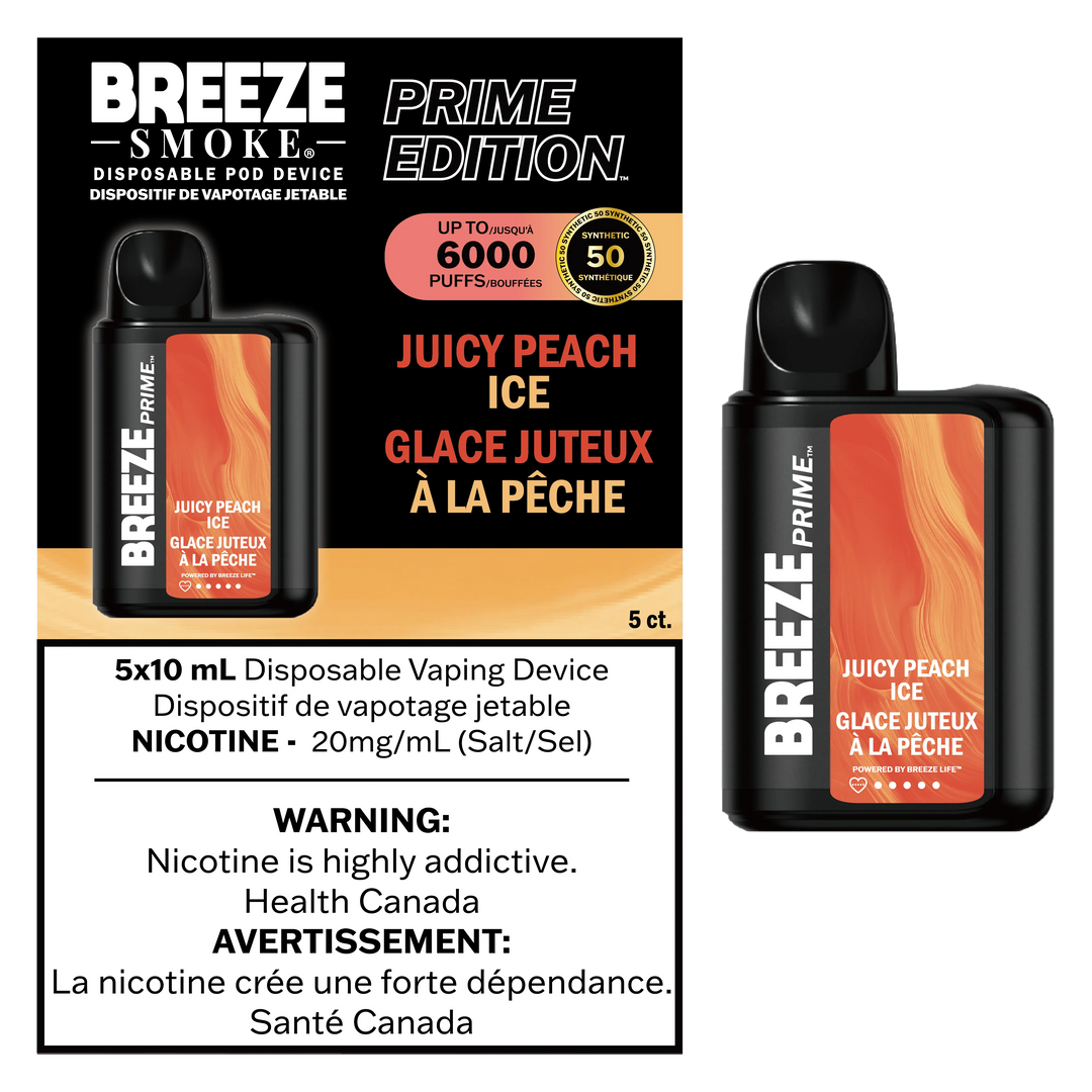 Juicy Peach Ice Breeze Prime S50 - Disposable 6K