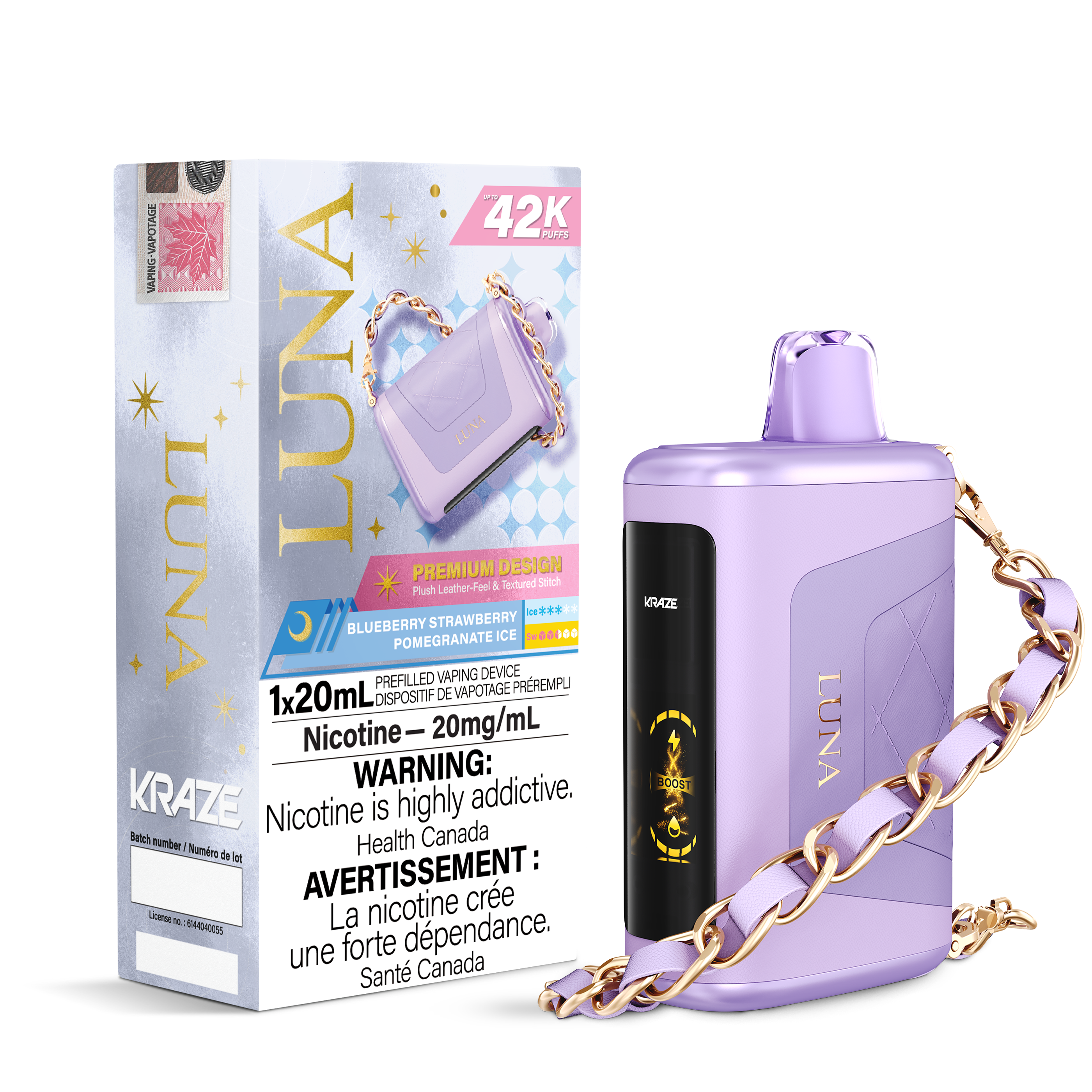 Kraze Luna - Disposable E-Cig (PROVINCIAL) (42K Puffs)