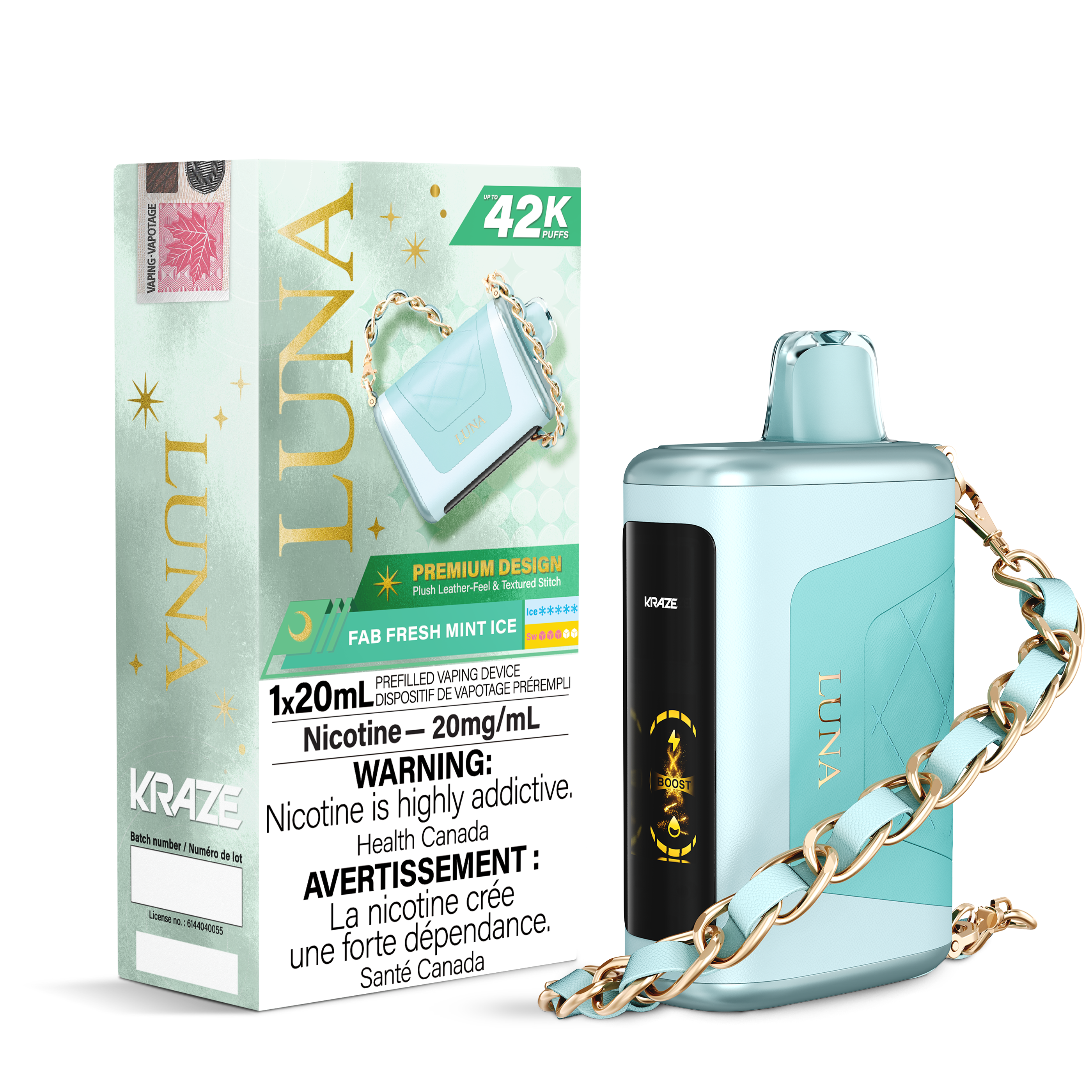 Kraze Luna - Disposable E-Cig (PROVINCIAL) (42K Puffs)