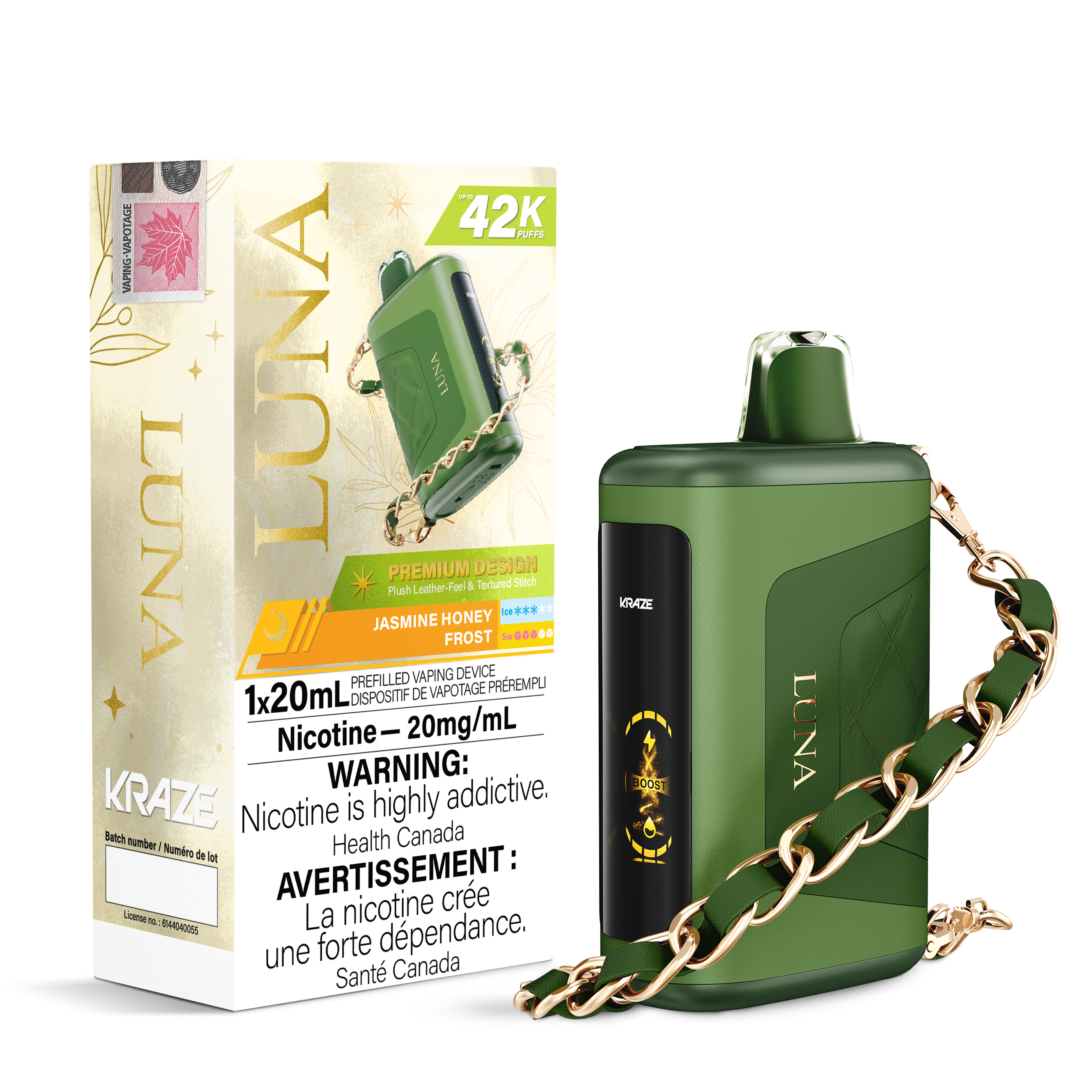 Kraze Luna - Disposable E-Cig (PROVINCIAL) (42K Puffs)