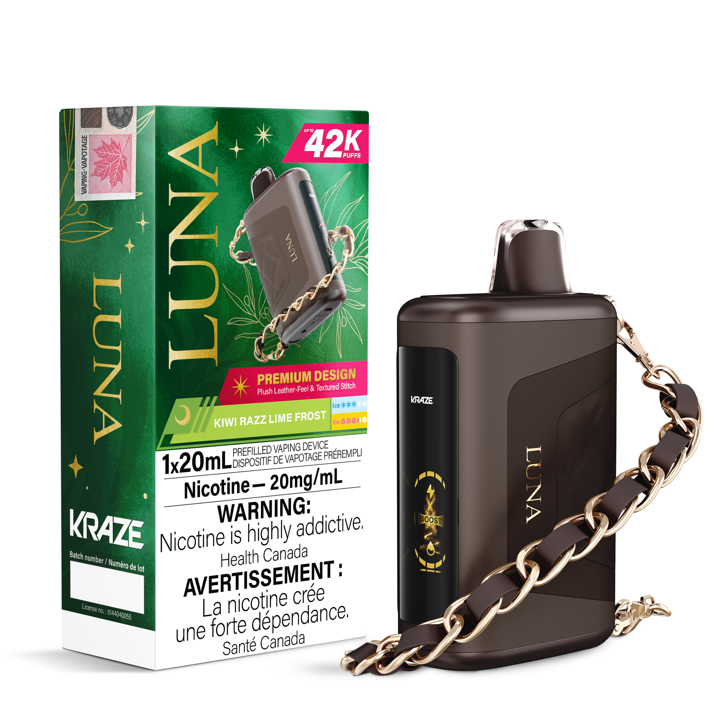 Kraze Luna - Disposable E-Cig (PROVINCIAL) (42K Puffs)