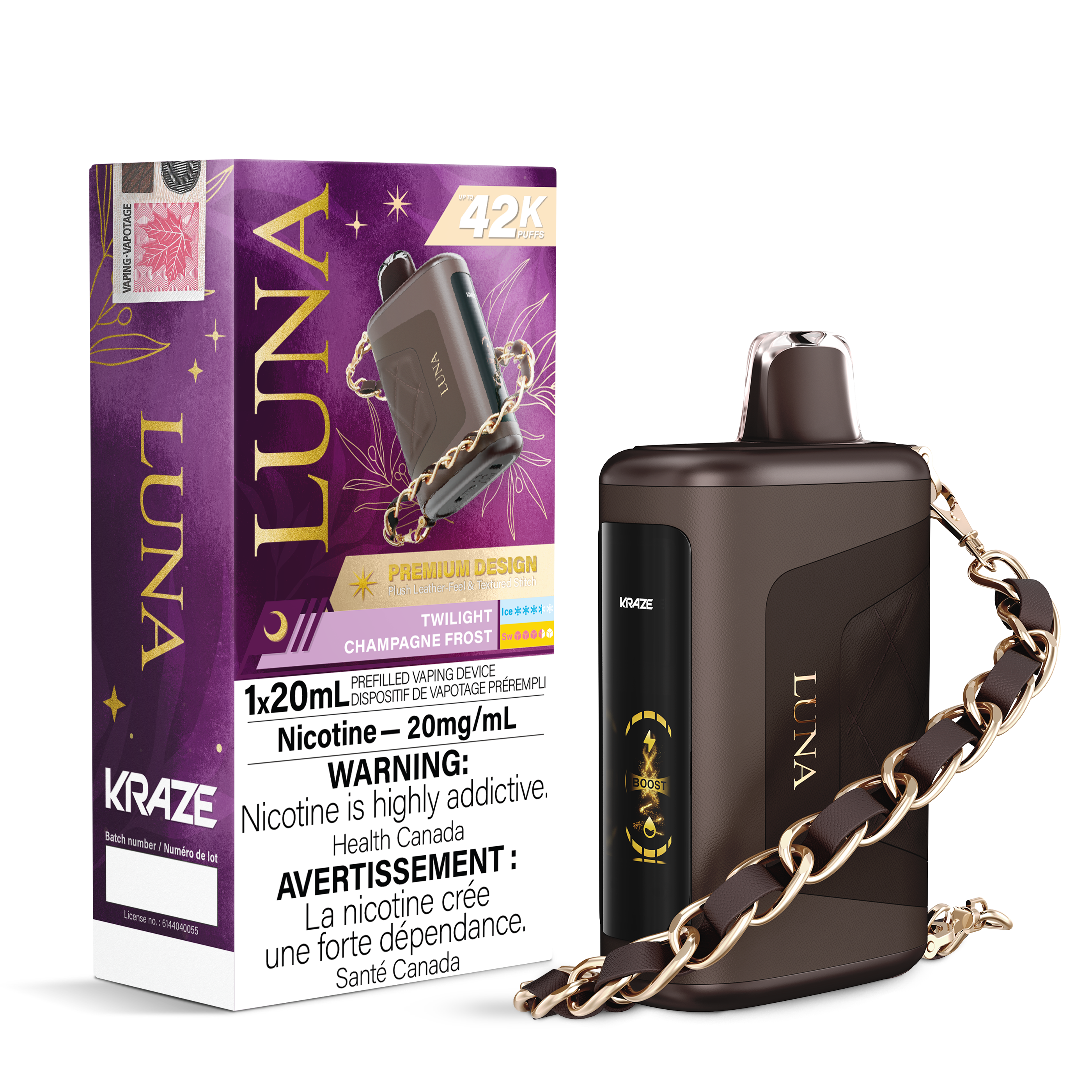 Kraze Luna - Disposable E-Cig (PROVINCIAL) (42K Puffs)