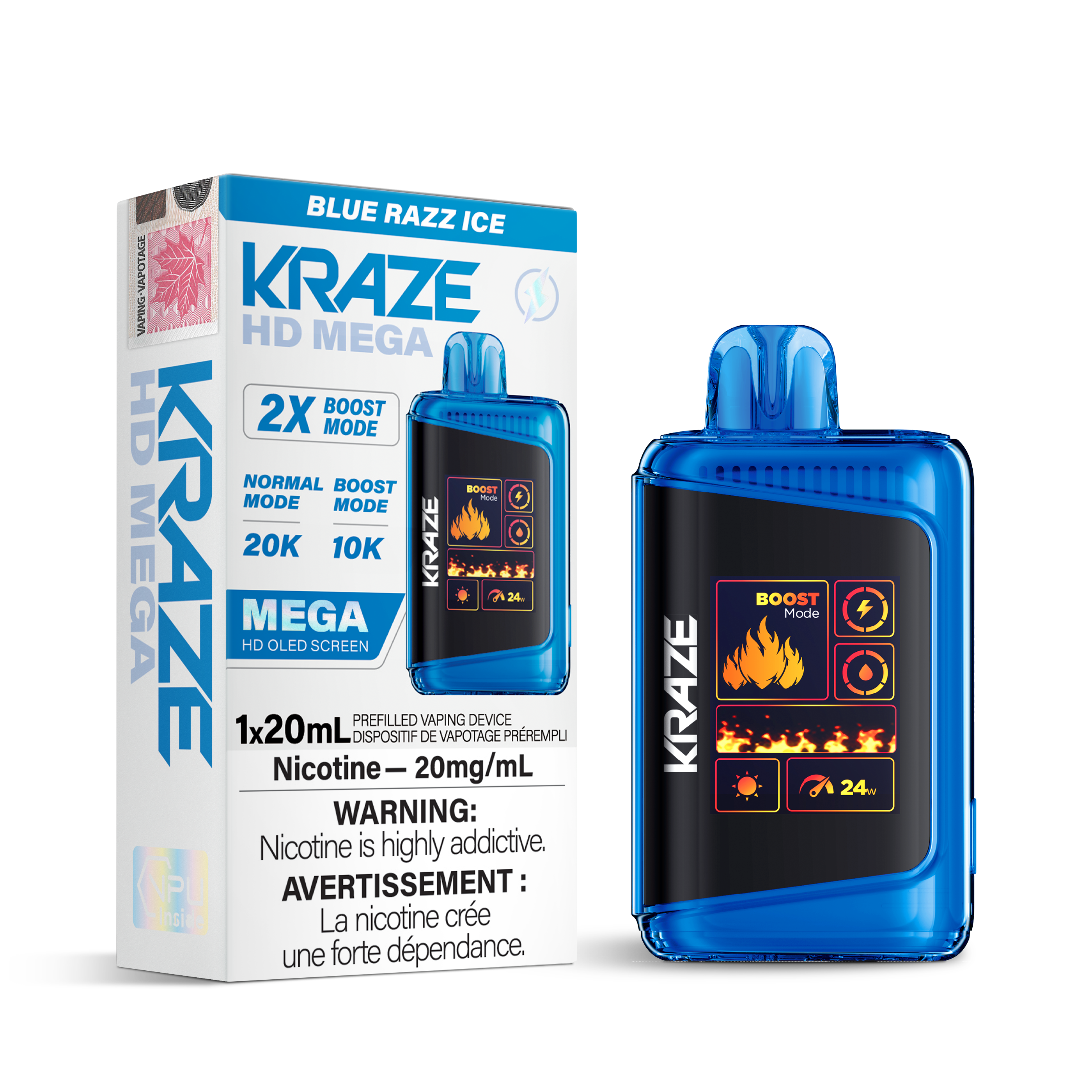 Kraze HD Mega - Disposable E-Cig (PROVINCIAL) (20k Puffs)