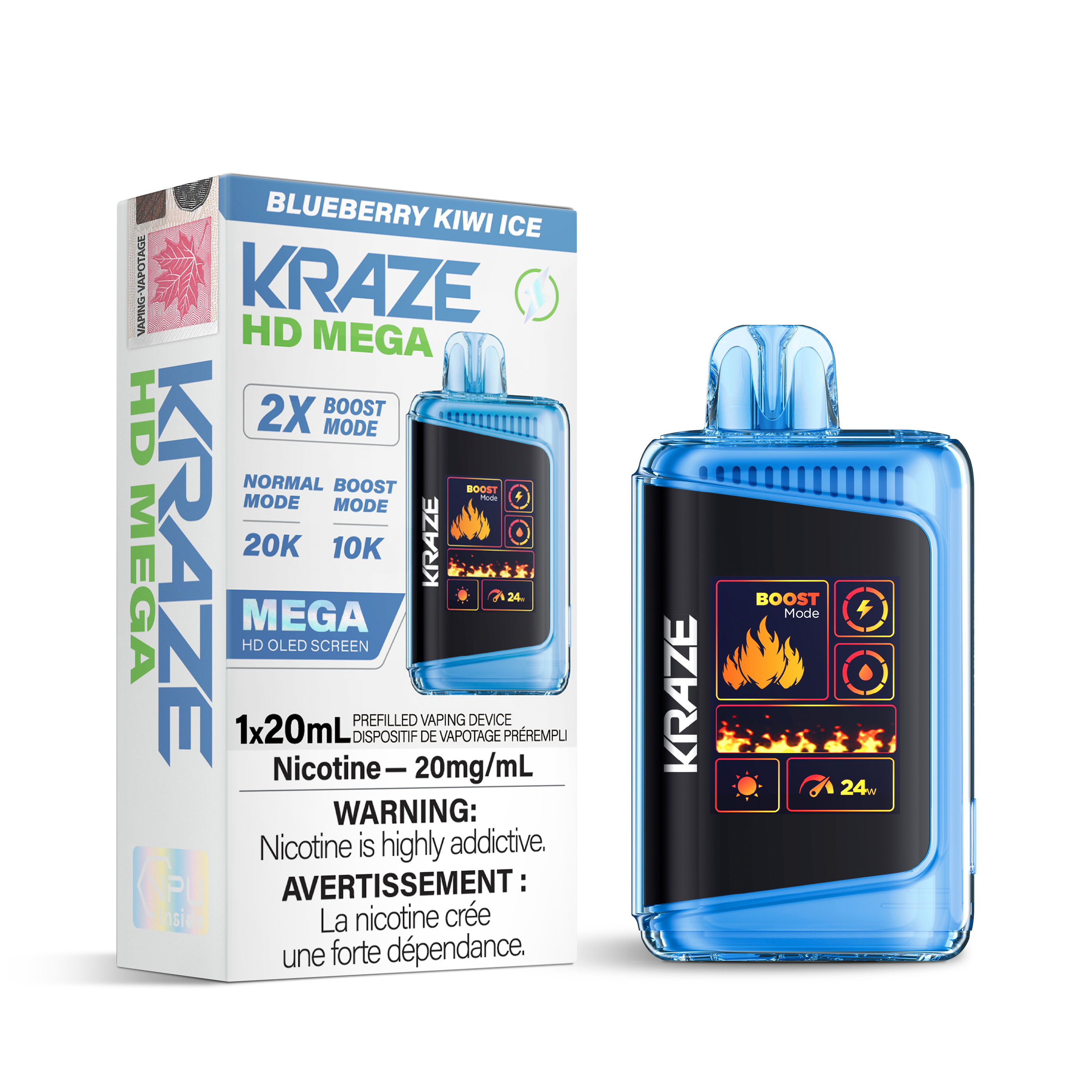 Kraze HD Mega - Disposable E-Cig (FEDERAL) (20k Puffs)