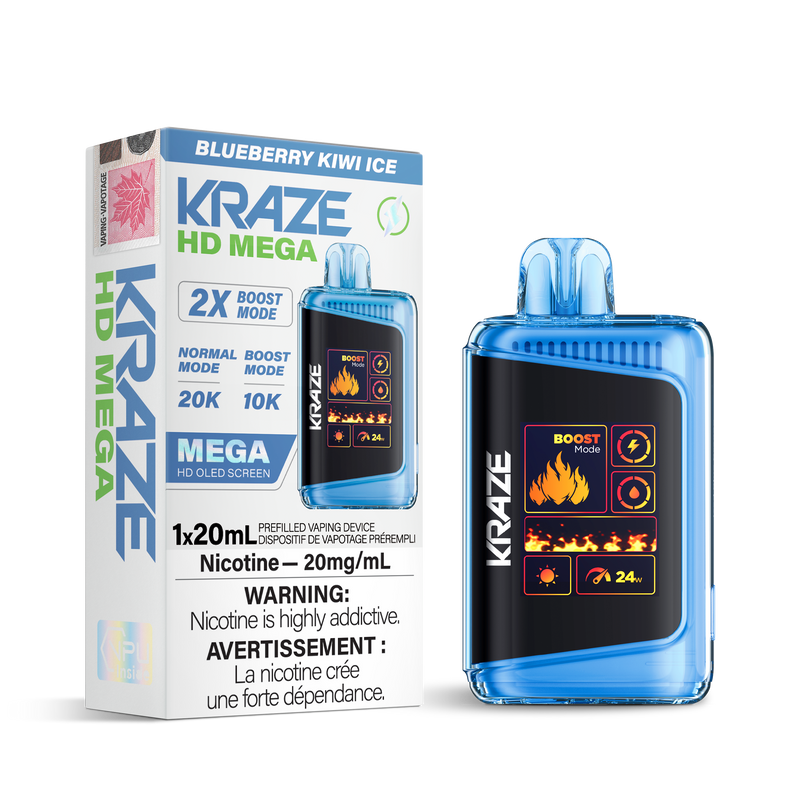 Kraze HD Mega - Disposable E-Cig (EXCISE TAXED) (20k Puffs)