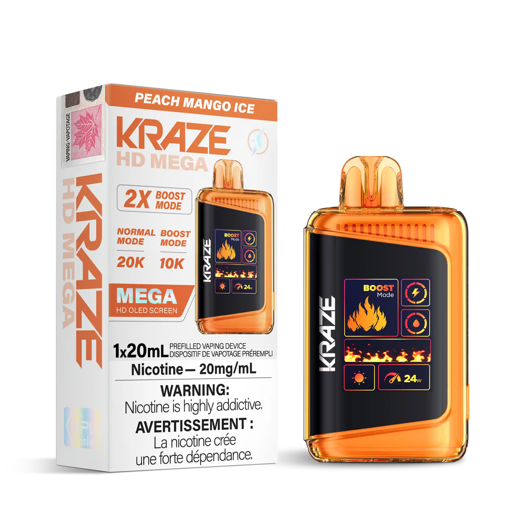 Peach Mango Ice Kraze HD Mega - Disposable 20K