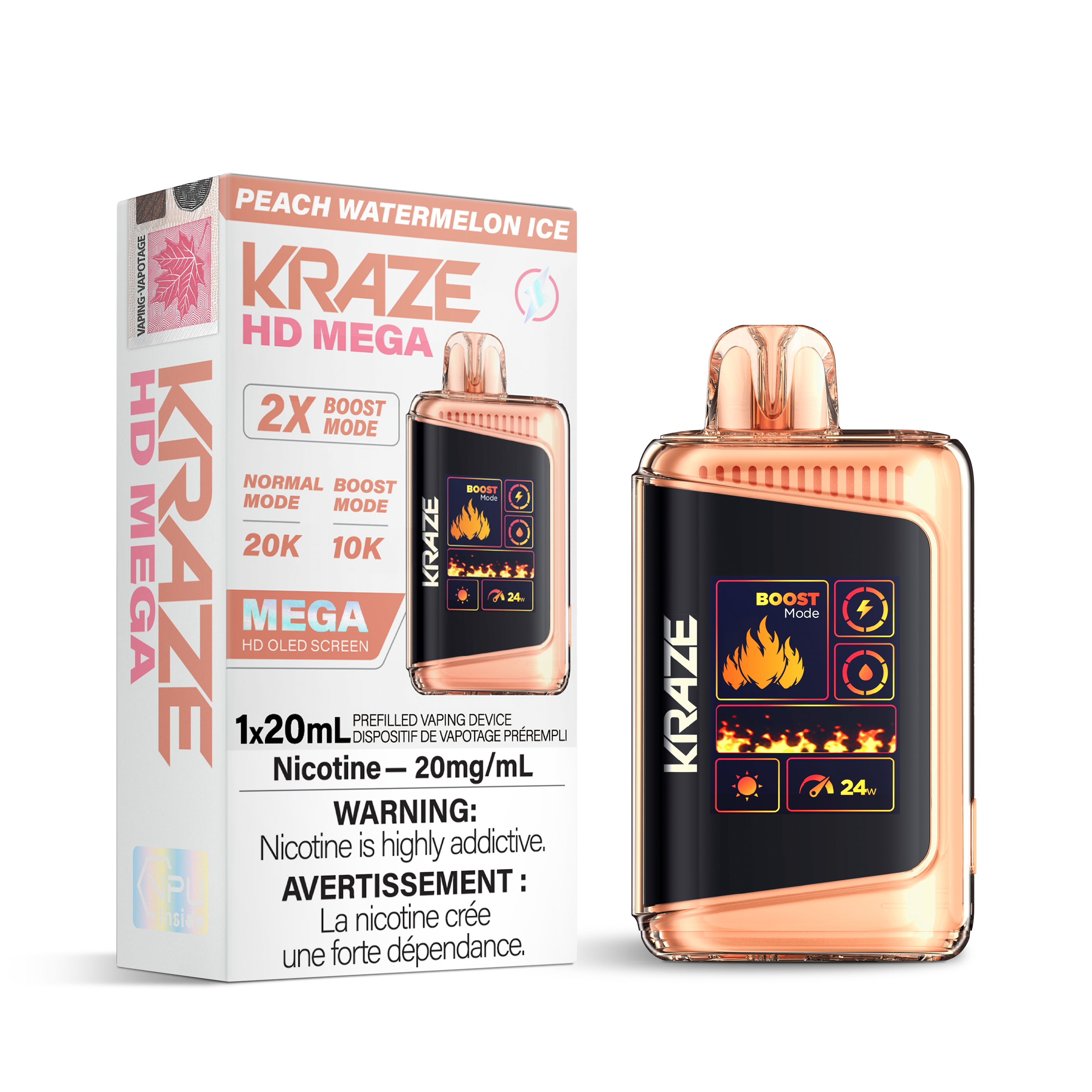 Kraze HD Mega - Disposable E-Cig (PROVINCIAL) (20k Puffs)