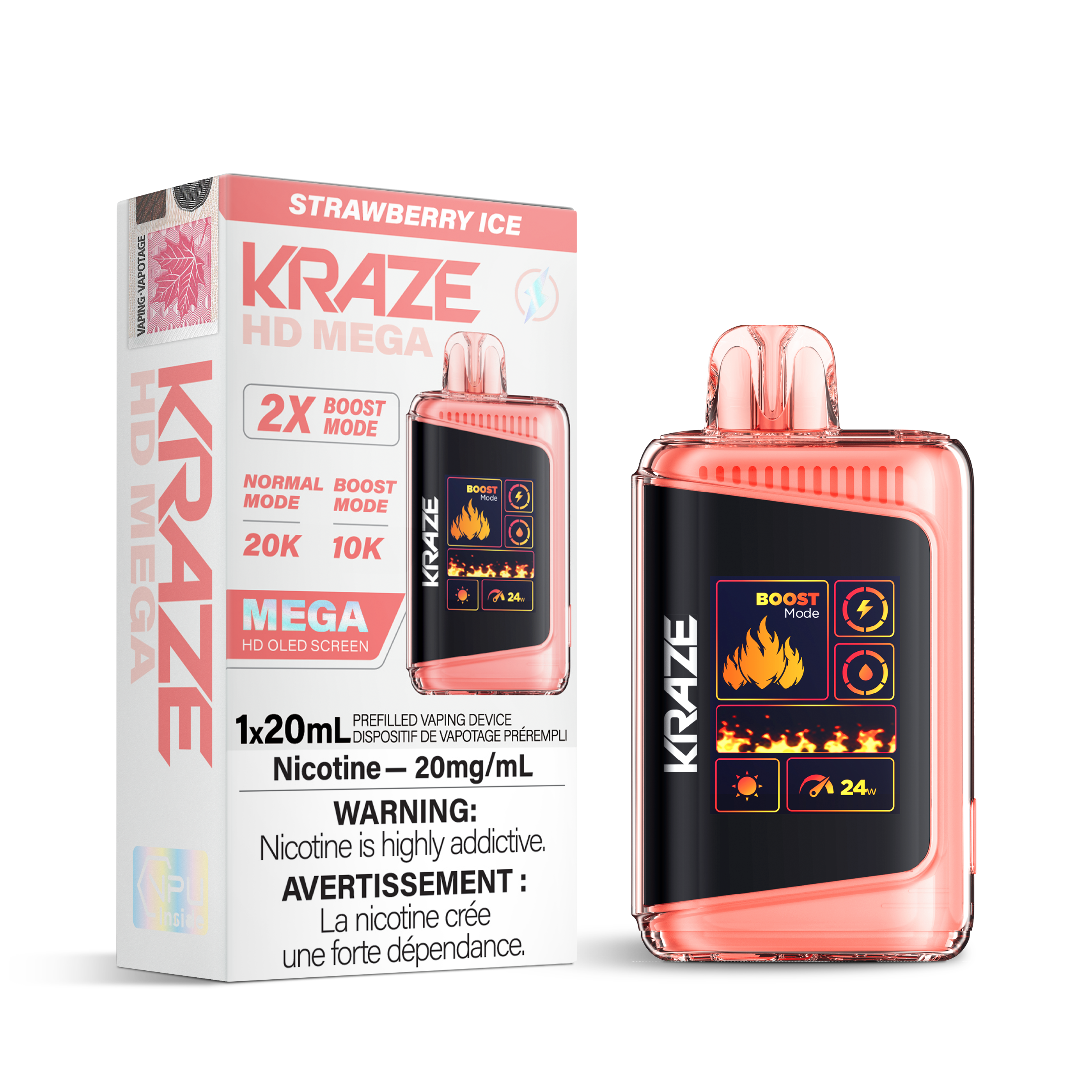 Kraze HD Mega - Disposable E-Cig (PROVINCIAL) (20k Puffs)
