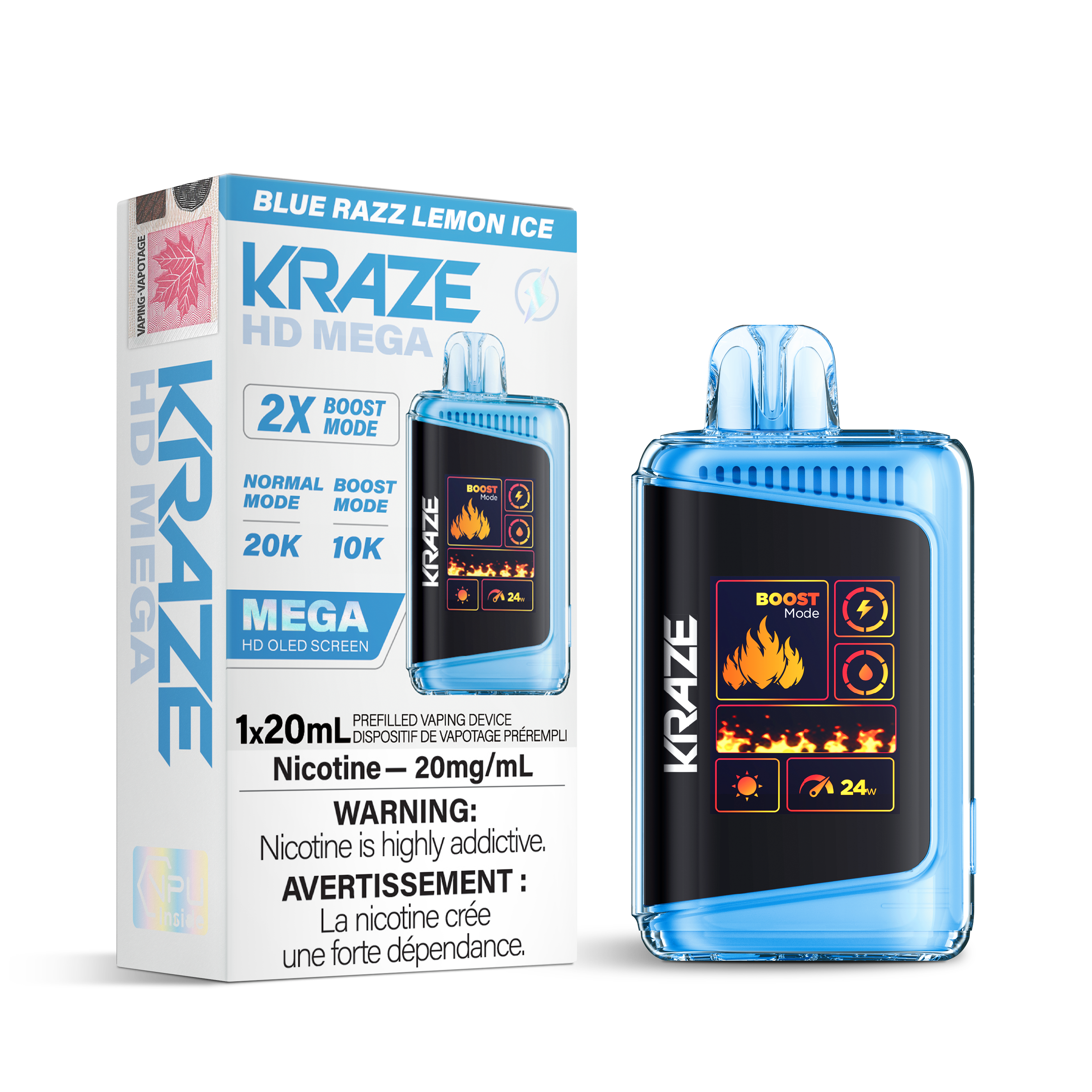 Kraze HD Mega - Disposable E-Cig (PROVINCIAL) (20k Puffs)