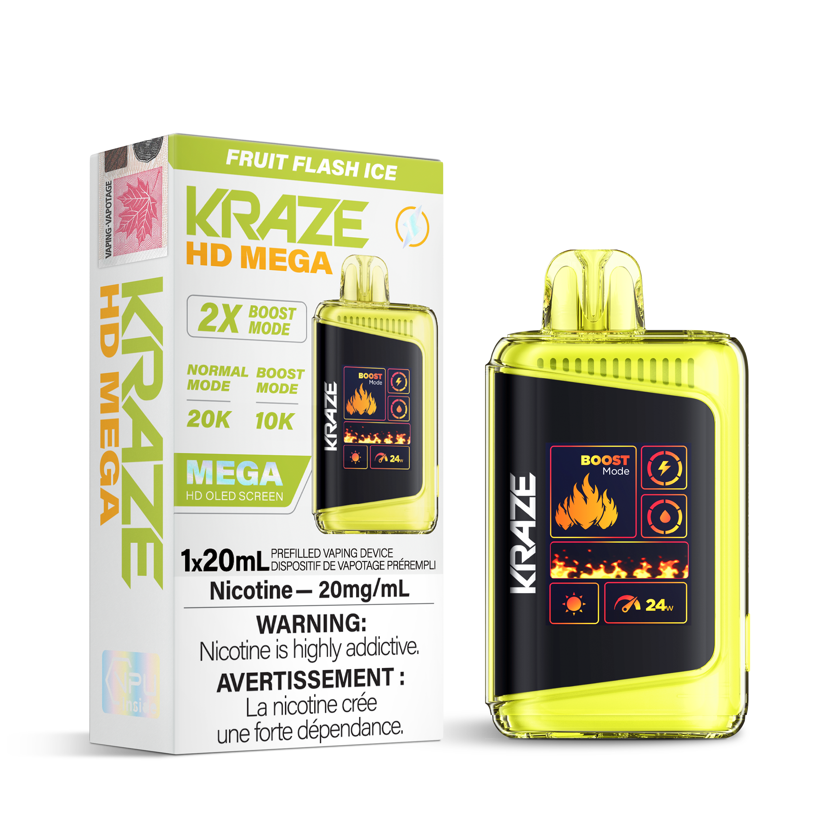 Kraze HD Mega - Disposable E-Cig (PROVINCIAL) (20k Puffs)