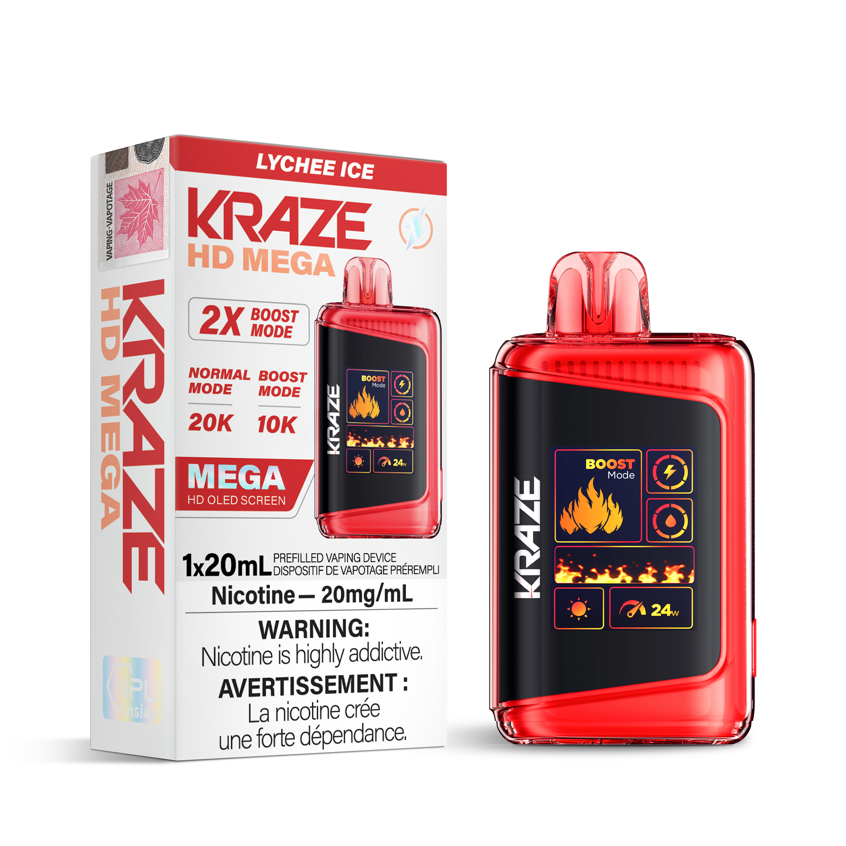 Kraze HD Mega - Disposable E-Cig (PROVINCIAL) (20k Puffs)
