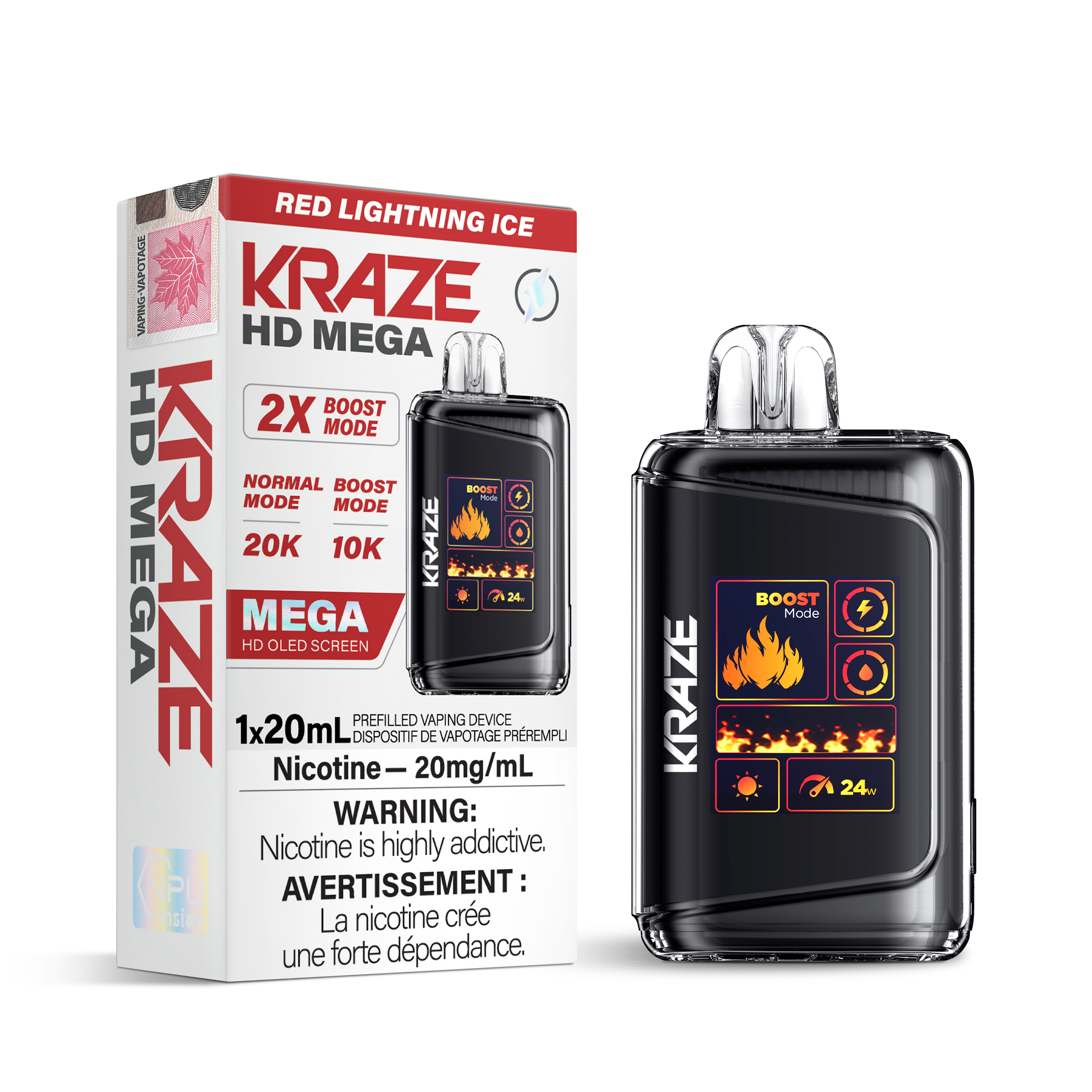 Kraze HD Mega - Disposable E-Cig (PROVINCIAL) (20k Puffs)
