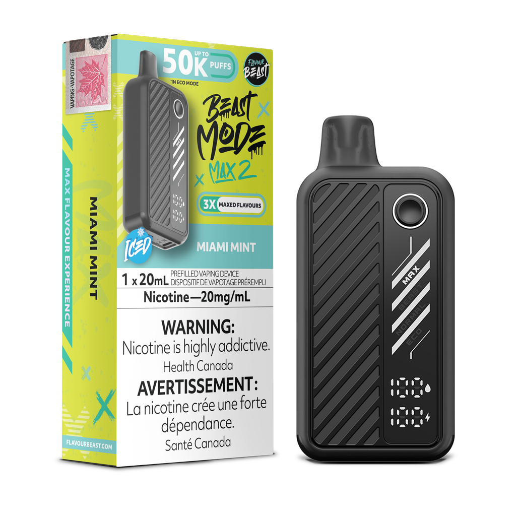 Flavour Beast Mode Max 2 – Cigarette électronique jetable (PROVINCIALE) (50 000 bouffées) 