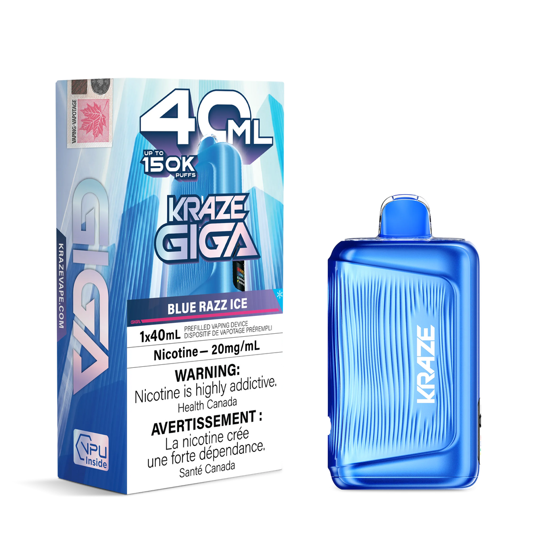 Blue Razz Ice Kraze Giga - Disposable 150K