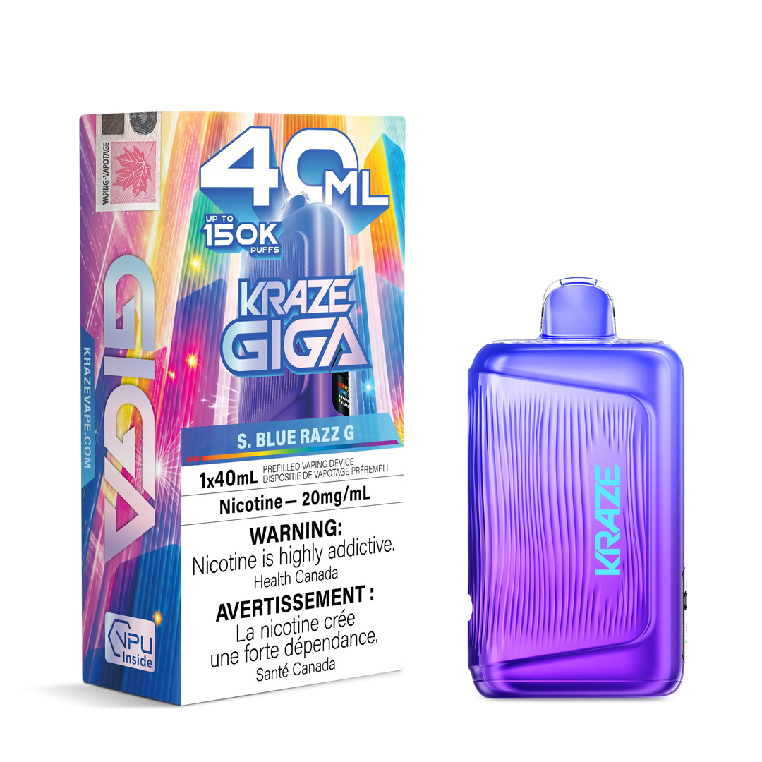 Sour Blue Razz G Kraze Giga - Disposable 150K
