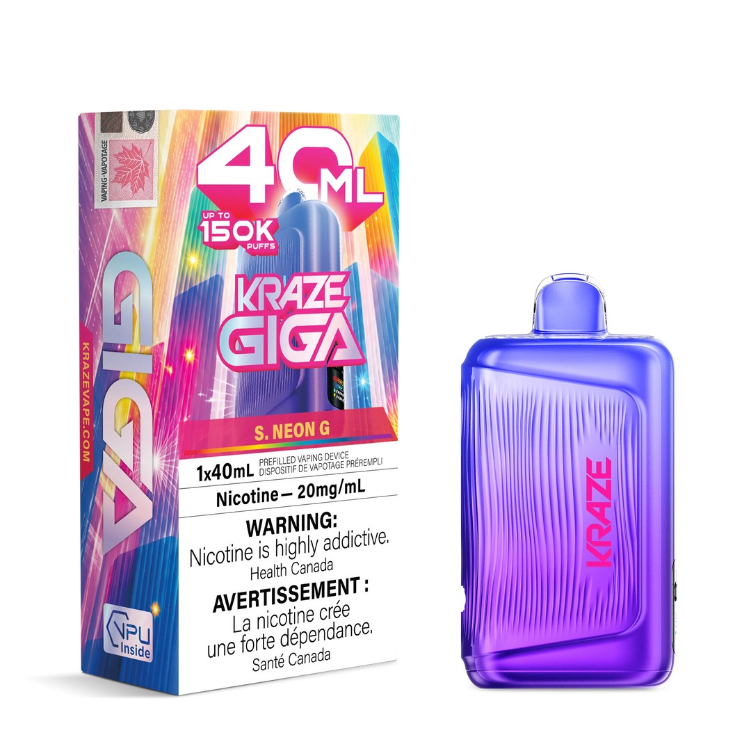 Sour Neon G Kraze Giga - Disposable 150K