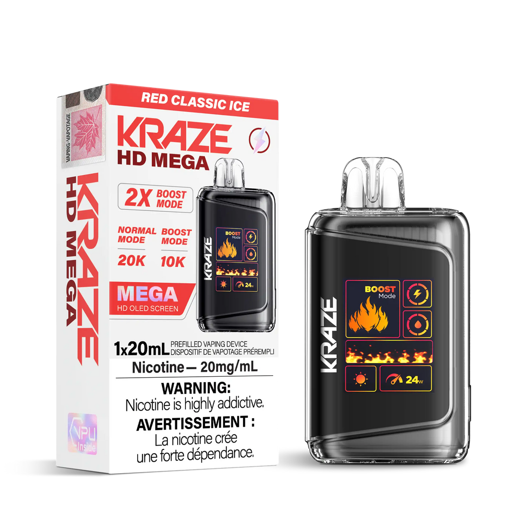 Red Classic Ice Kraze HD Mega - Disposable 20K