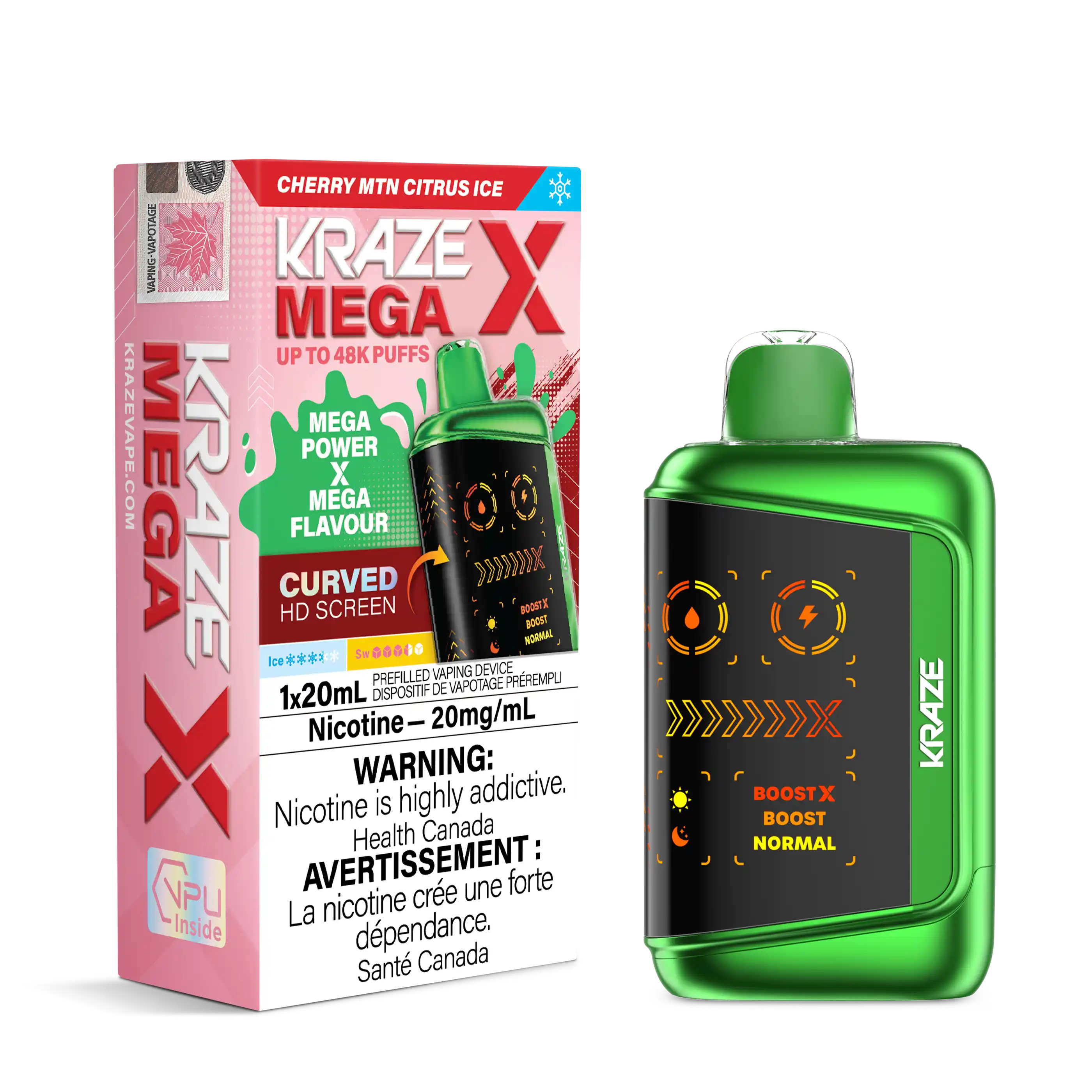 Cherry MTN Citrus Ice Kraze Mega X – Disposable Vape by KRAZE