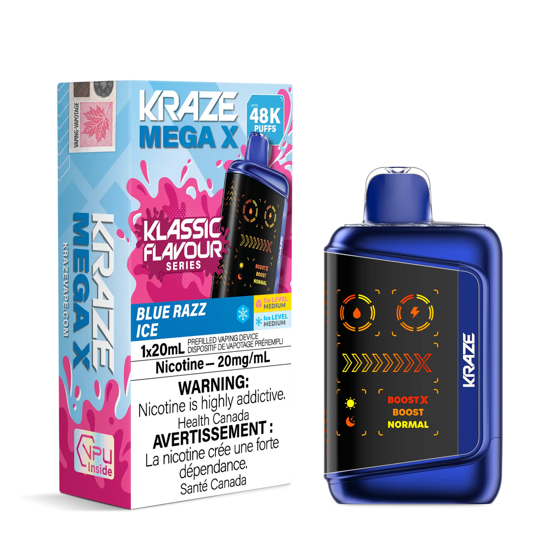 Blue Razz Ice Kraze Mega X - Disposable 48K