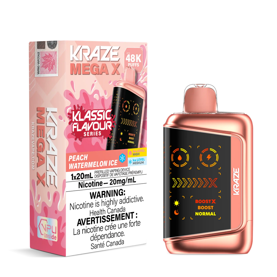 Peach Watermelon Ice Kraze Mega X - Disposable 48K