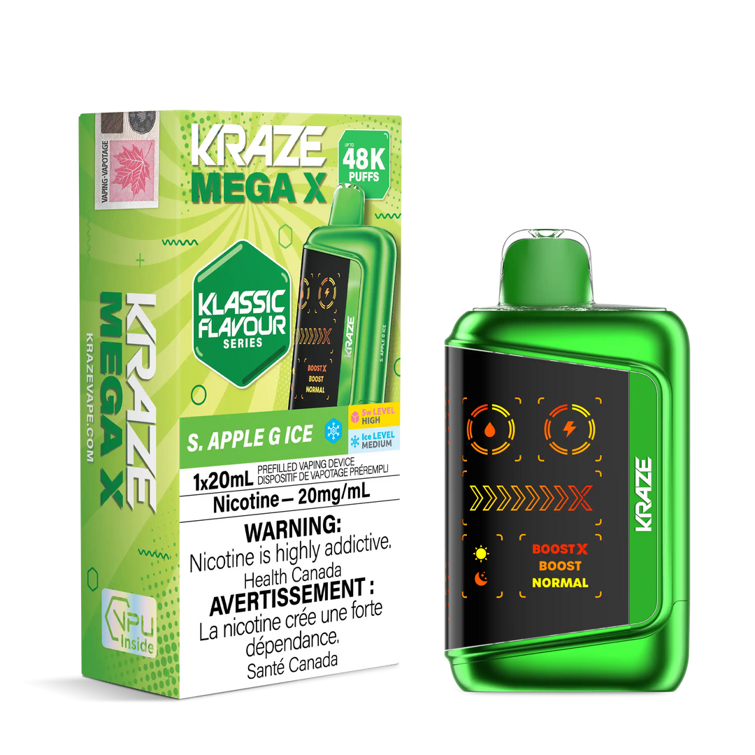 S. Apple G Ice Kraze Mega X - Disposable 48K