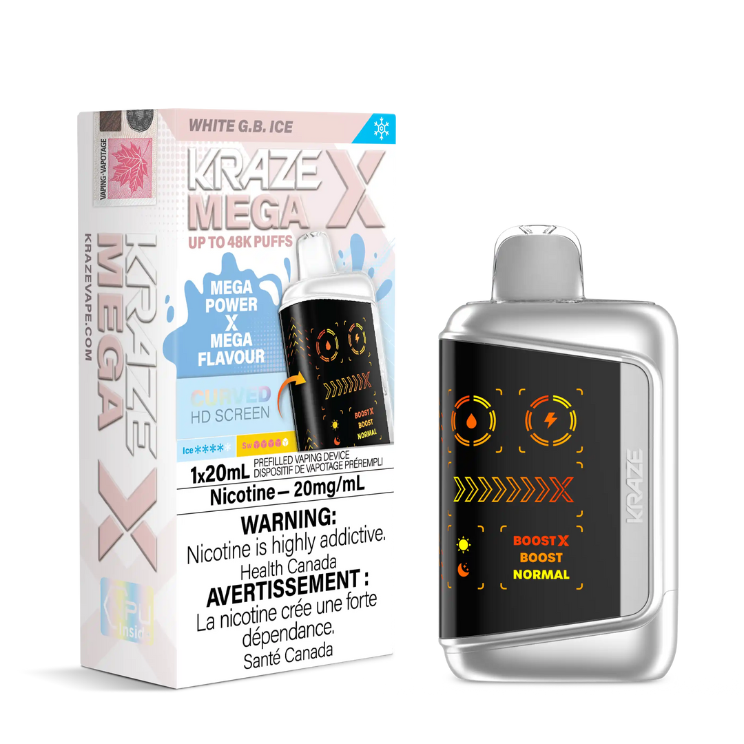 White G.B Ice Kraze Mega X - Disposable 48K