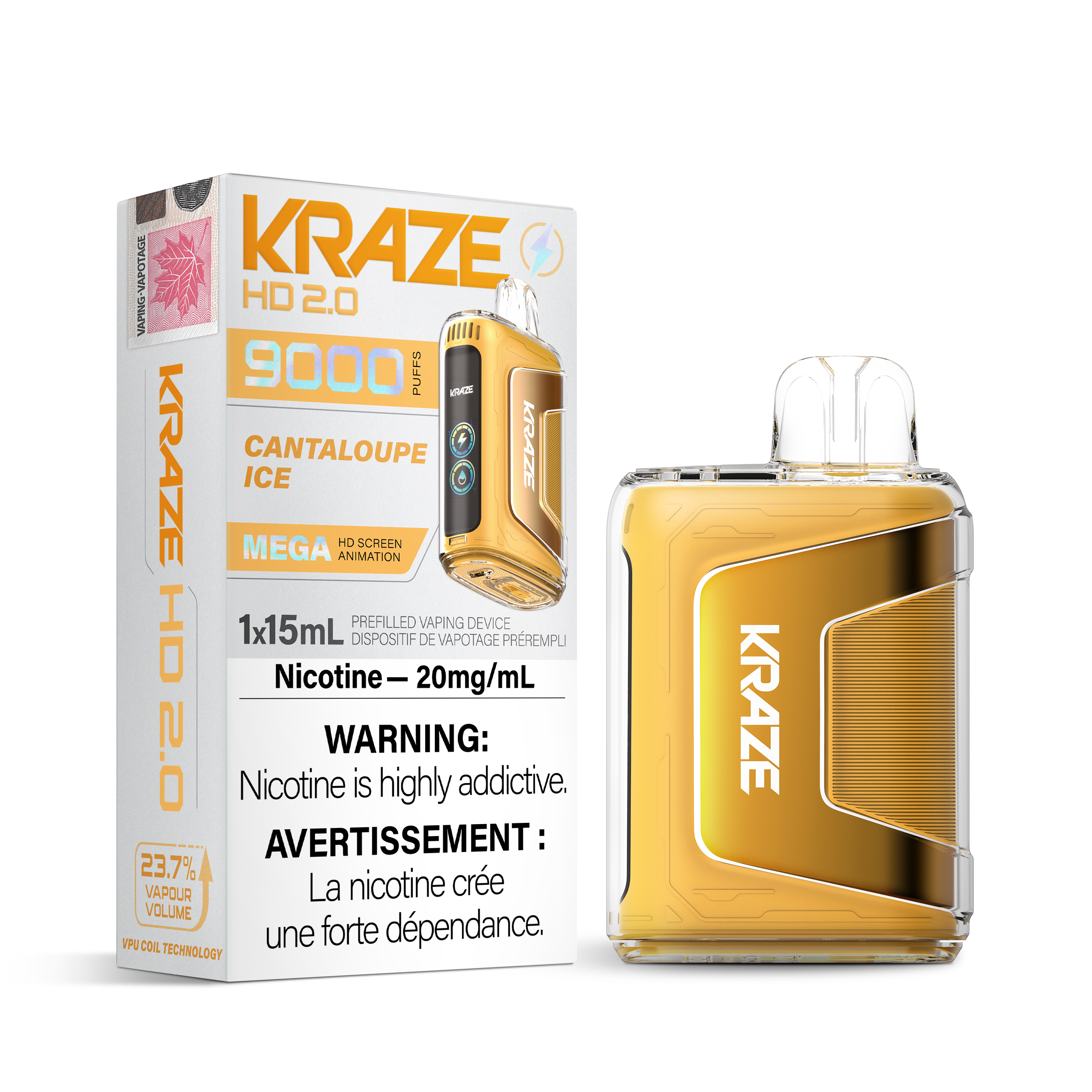 Kraze HD 2.0 - Disposable E-Cig (9000 Puffs) (FEDERAL)
