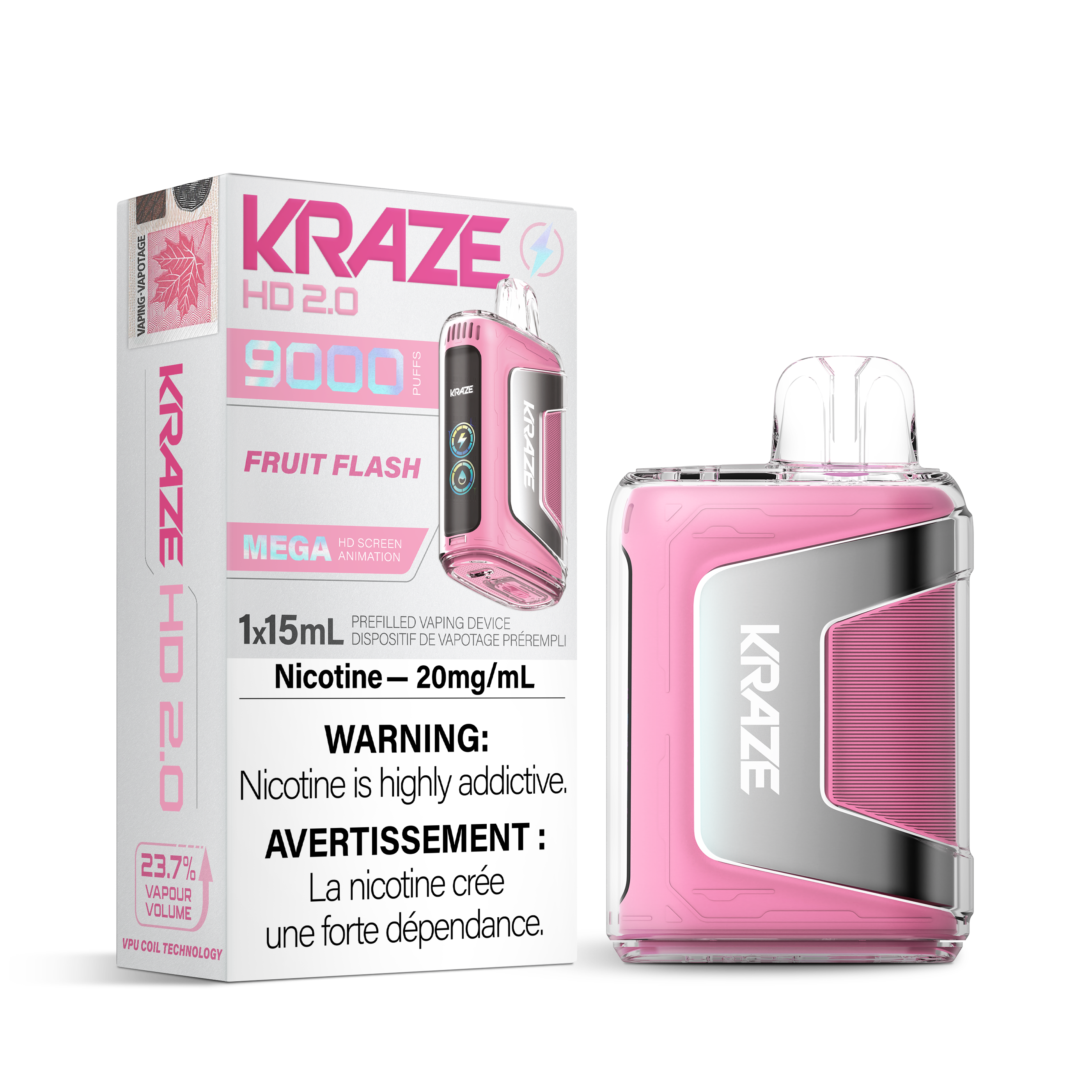 Kraze HD 2.0 - Disposable E-Cig (9000 Puffs) (FEDERAL)