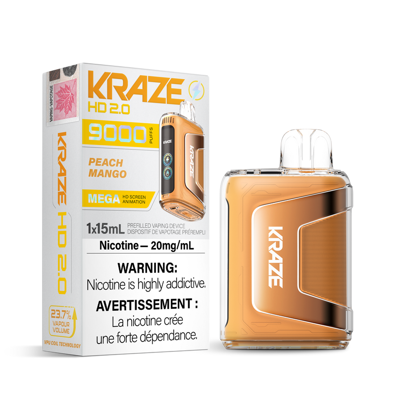 Kraze HD 2.0 - Disposable E-Cig (EXCISE TAXED) (9000 Puffs)