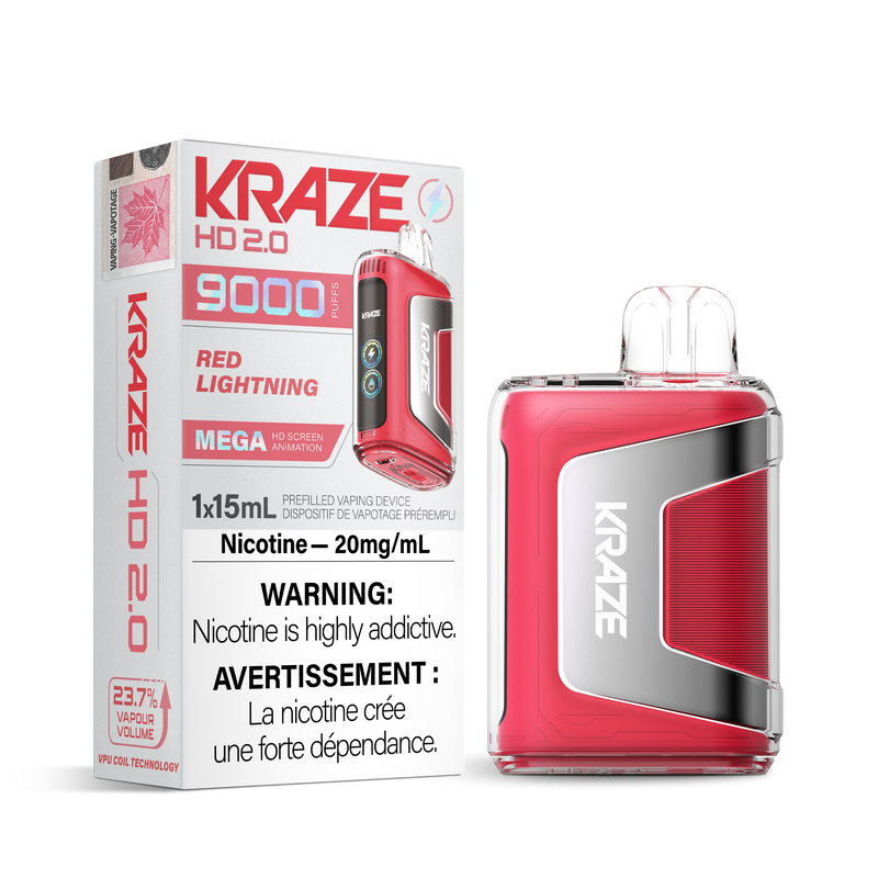 Kraze HD 2.0 - Disposable E-Cig (EXCISE TAXED) (9000 Puffs)