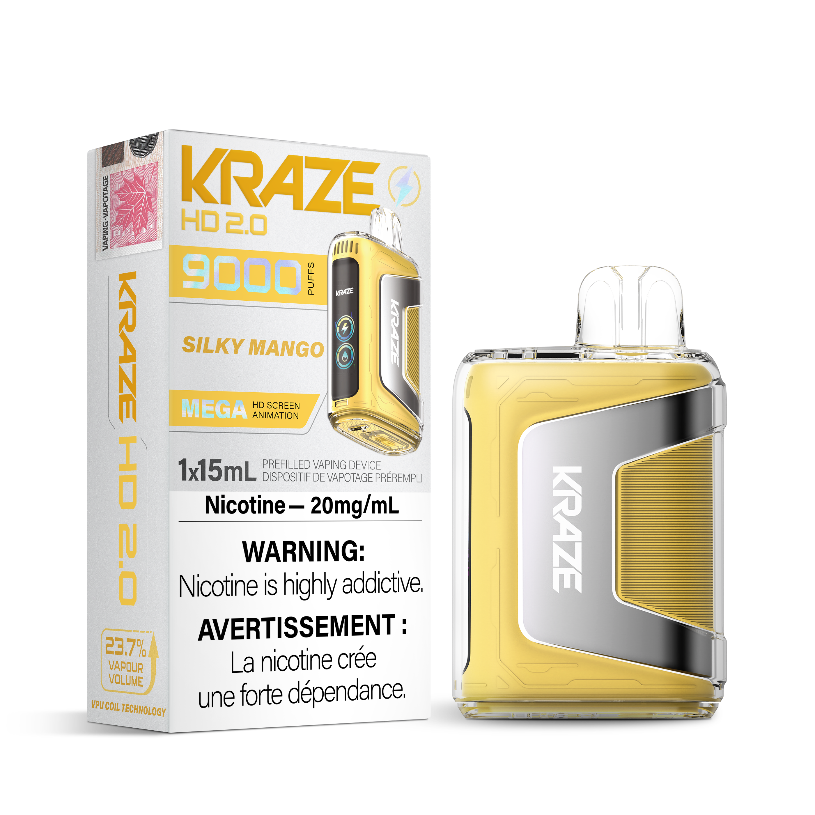 Kraze HD 2.0 - Disposable E-Cig (9000 Puffs) (FEDERAL)
