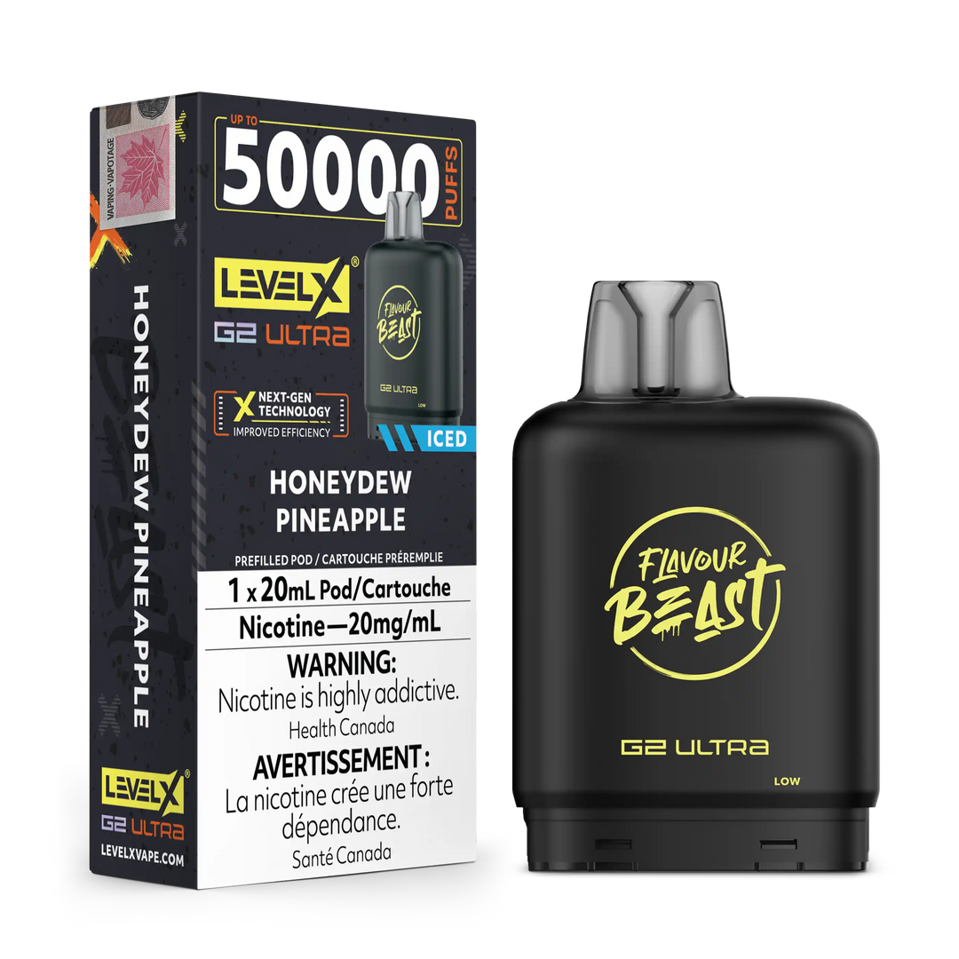 Honeydew Pineapple Iced by Level X Flavour Beast G2 Ultra 50K