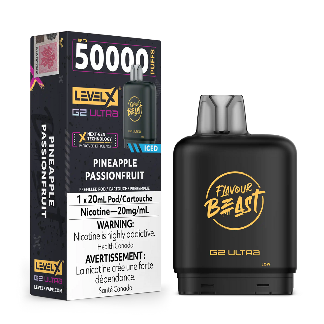 Pineapple Passionfruit Iced by Level X Flavour Beast G2 Ultra 50K