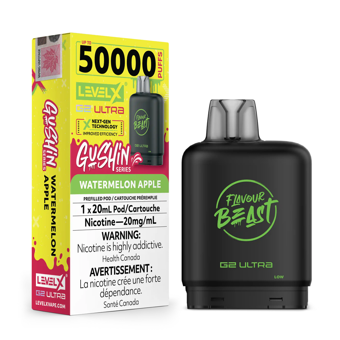 Gushin Watermelon Apple by Level X Flavour Beast G2 Ultra 50K