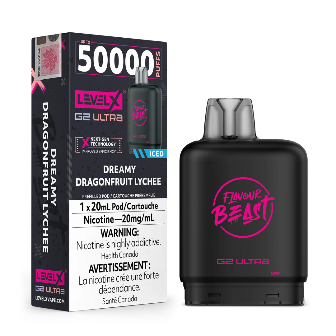 Dreamy Dragonfruit Lychee Iced by Level X Flavour Beast G2 Ultra 50K by LEVEL X BY FLAVOUR BEAST