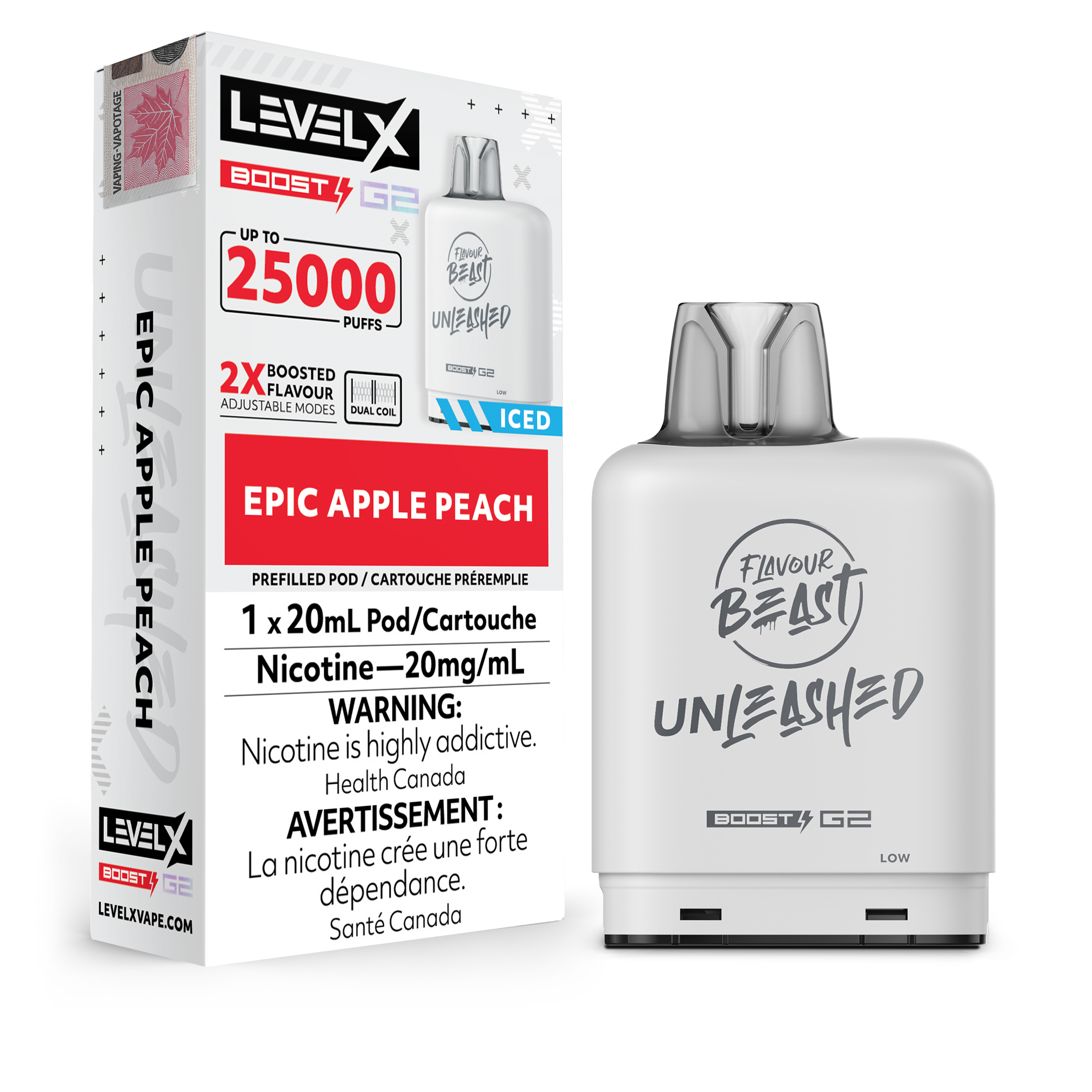 Level X - Boost Unleashed G2 Pods (25k puffs) (PROVINCIAL)