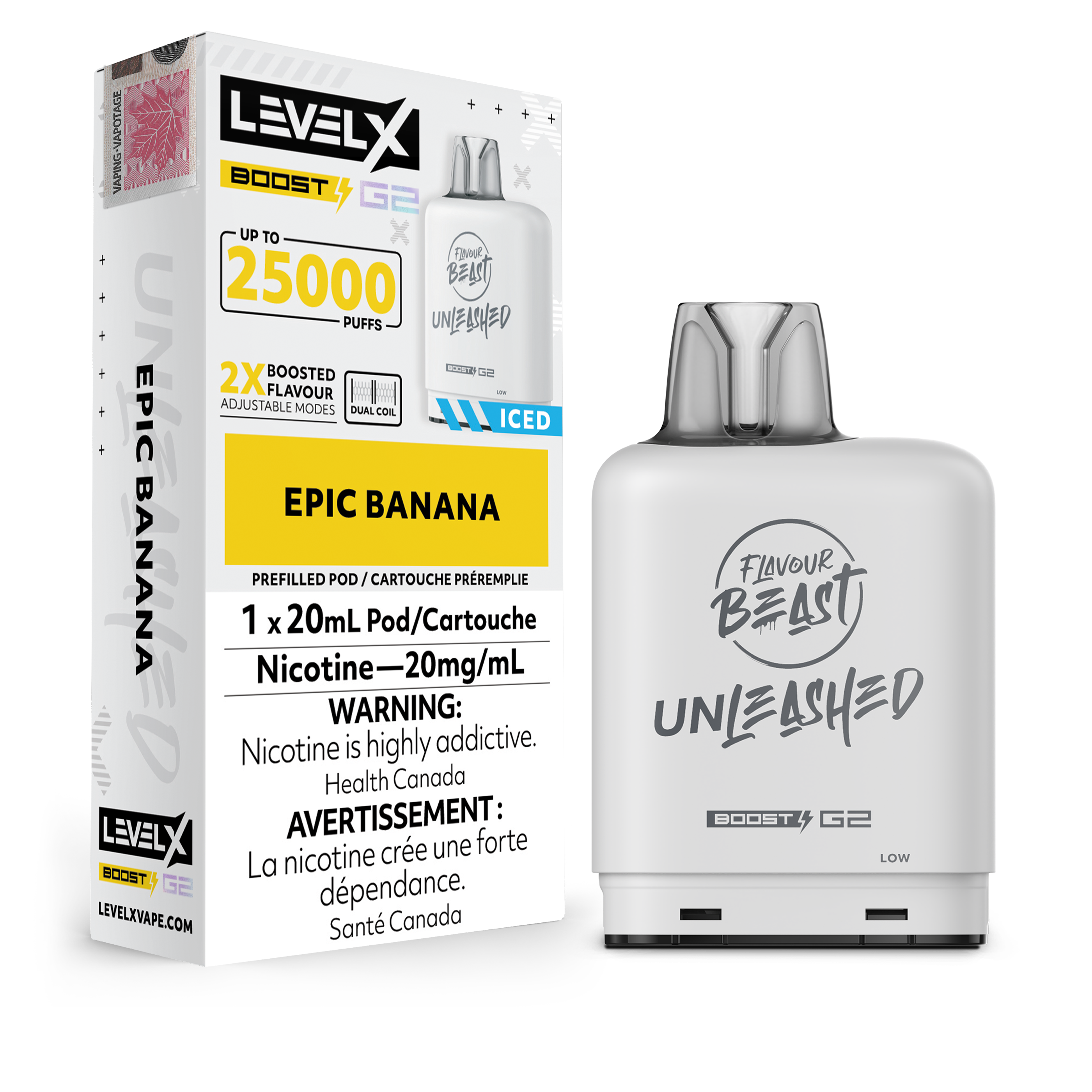 Level X - Boost Unleashed G2 Pods (25k puffs) (PROVINCIAL)