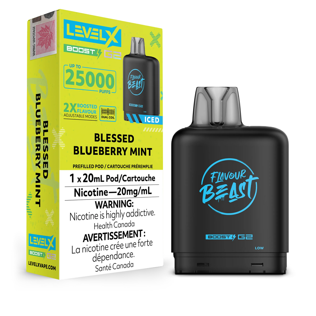 Blessed Blueberry Mint (Iced) Flavour Beast Boost G2 Pods 25K