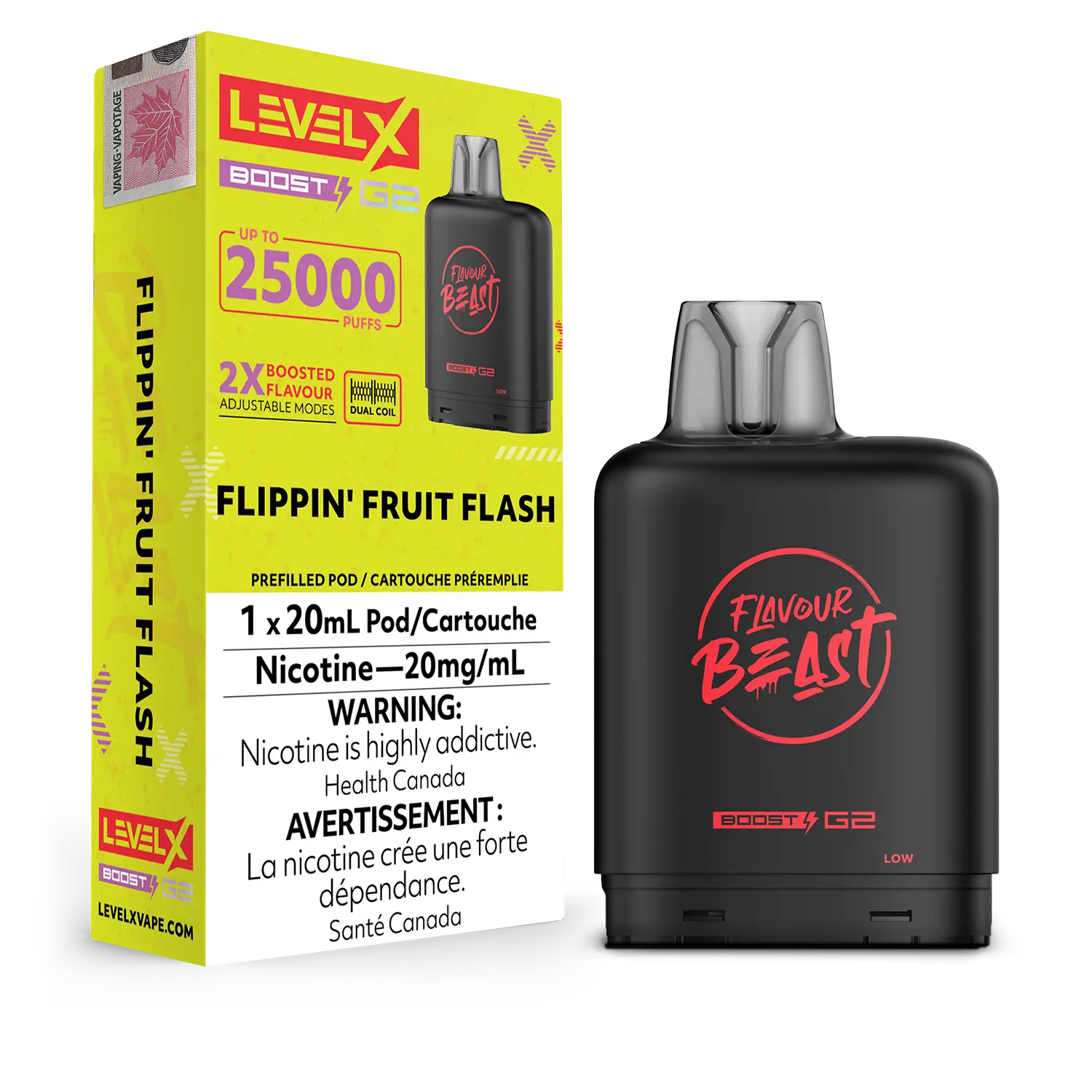 Level X - Flavour Beast Boost G2 Pods (25k puffs) (PROVINCIAL)