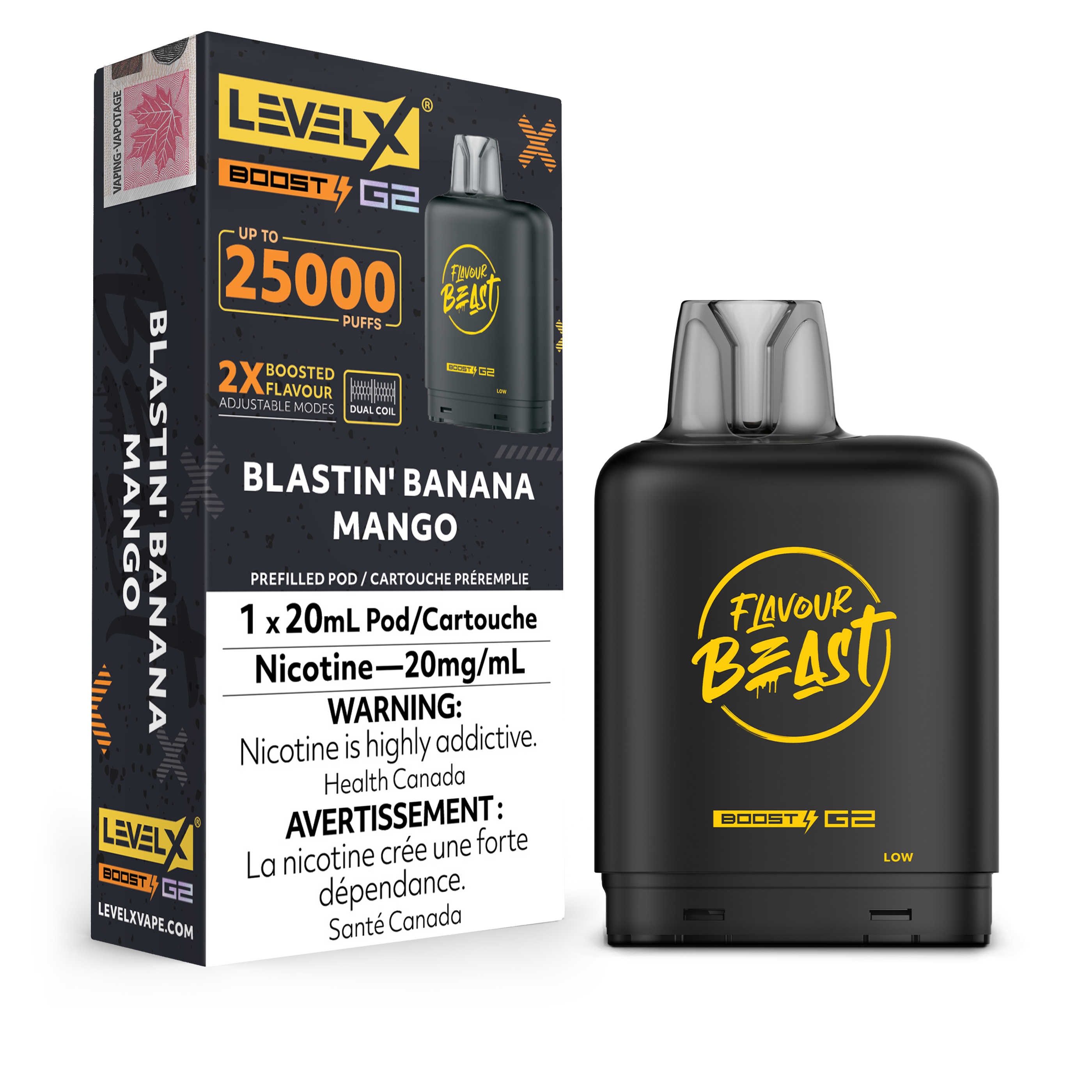 Level X - Flavour Beast Boost G2 Pods (25k puffs) (PROVINCIAL)