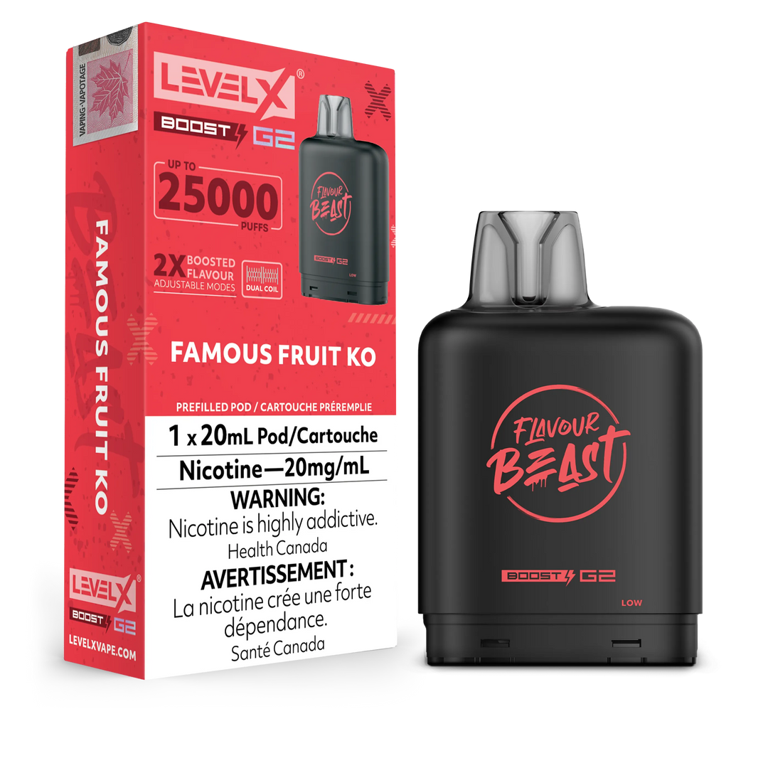 Famous Fruit KO Iced Flavour Beast Boost G2 Pods 25K