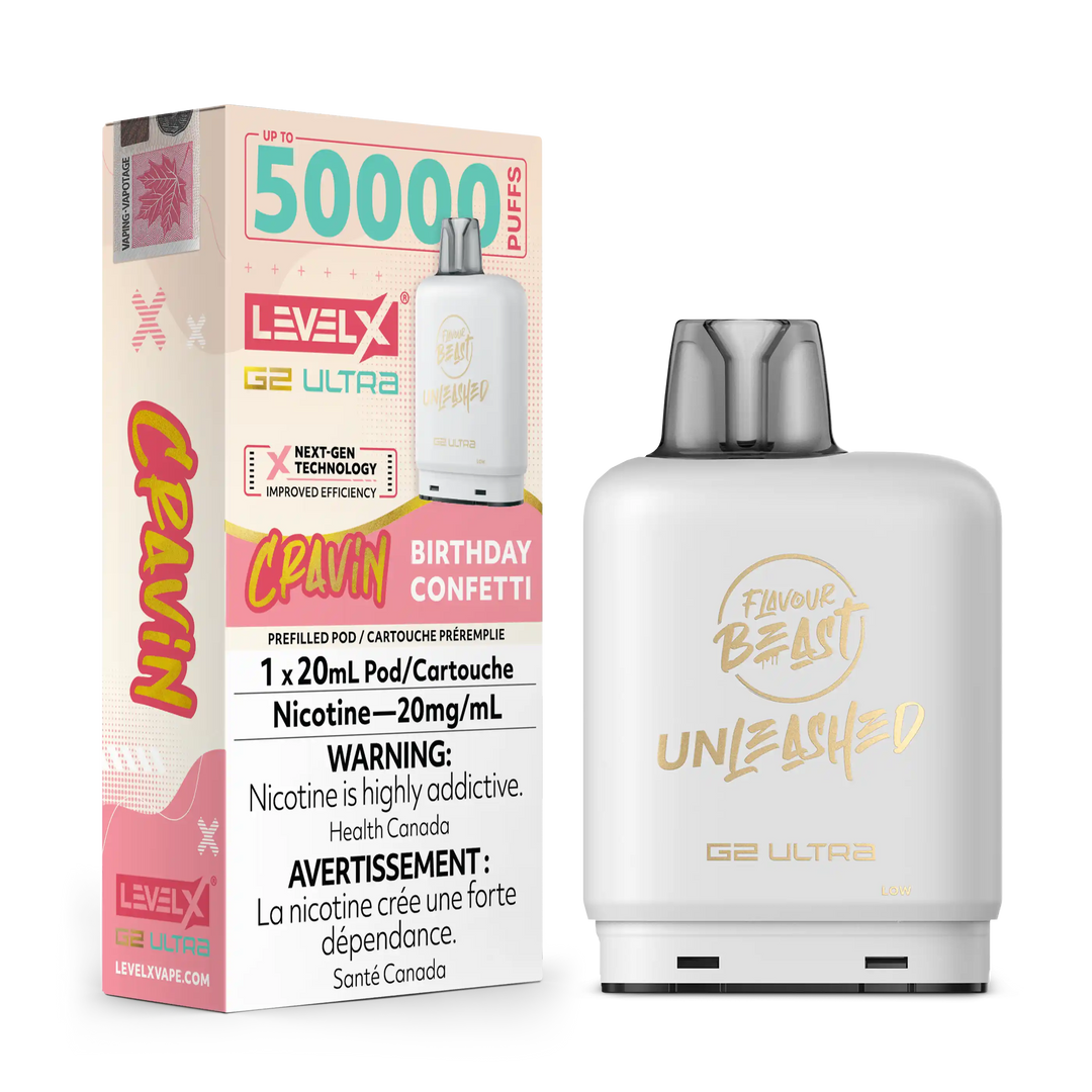 Cravin' Birthday Confetti by Level X Flavour Beast Unleashed G2 Ultra 50K
