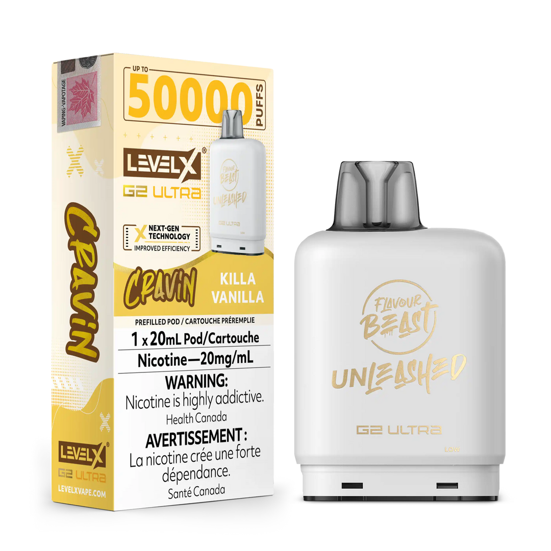 Cravin' Killa Vanilla by Level X Flavour Beast Unleashed G2 Ultra 50K