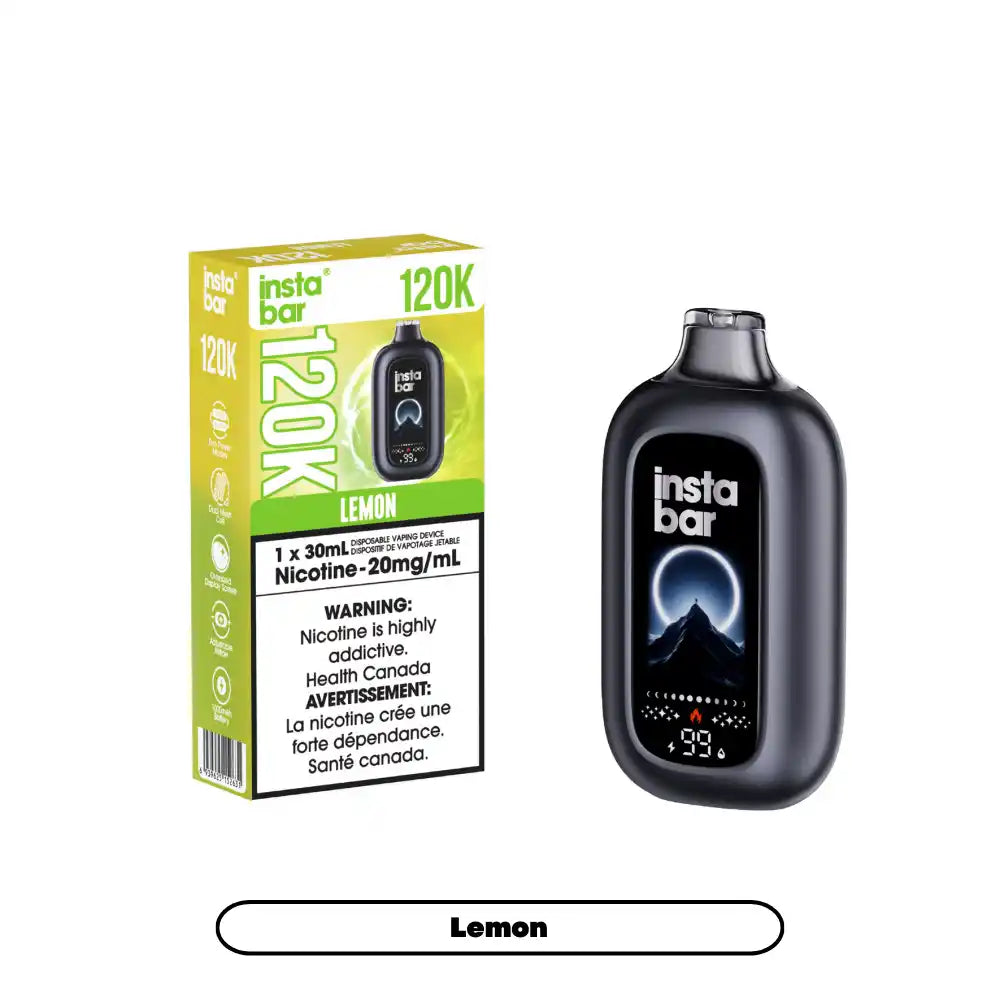 Lemon Insta Bar 120K - Disposable Vape – 20mg by INSTA BAR