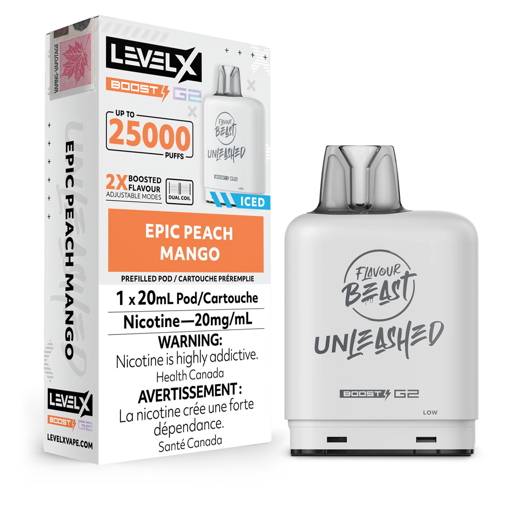 Epic Peach Mango Flavour Beast Boost G2 Unleashed Pods 25K