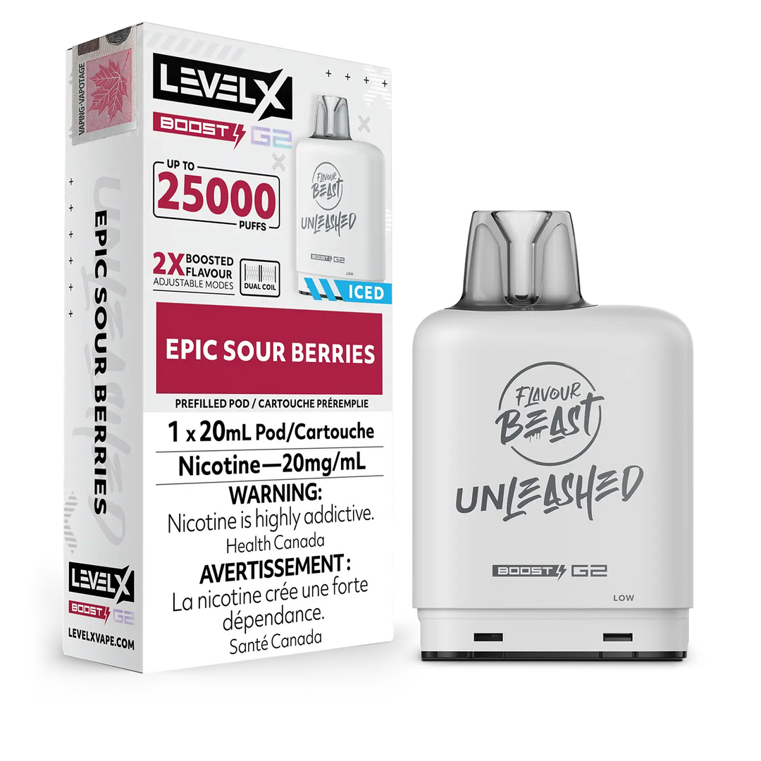 Epic Sour Berries Flavour Beast Boost G2 Unleashed Pods 25K