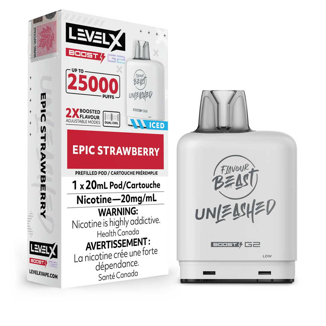 Epic Strawberry Flavour Beast Boost G2 Unleashed Pods 25K